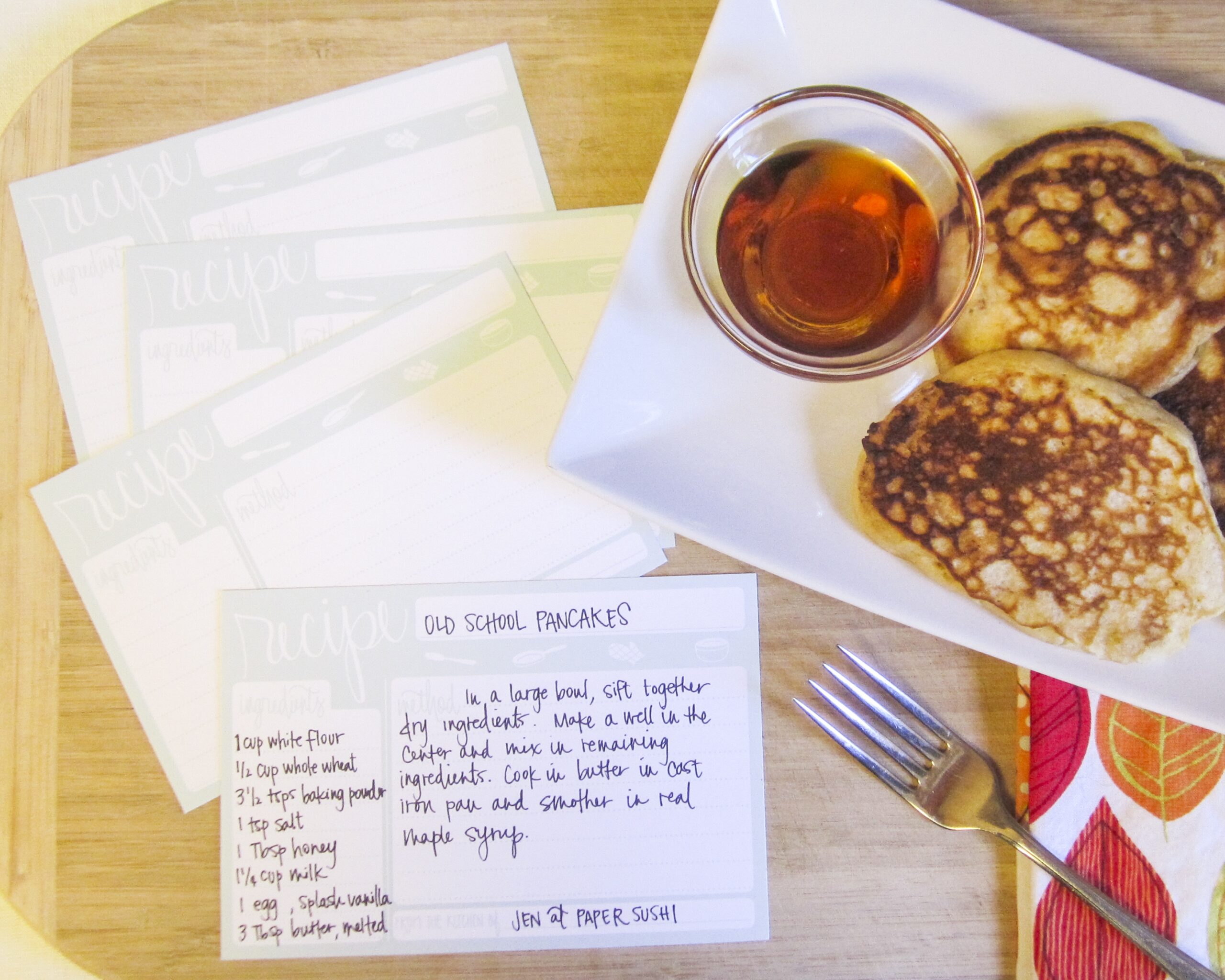 Free Printable Recipe Cards PaperSushi