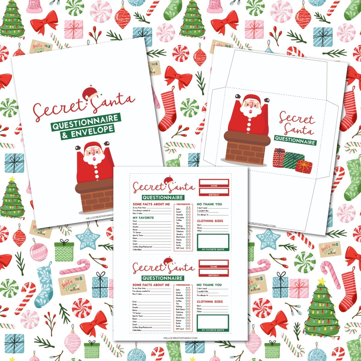 Secret Santa Forms Free Printable