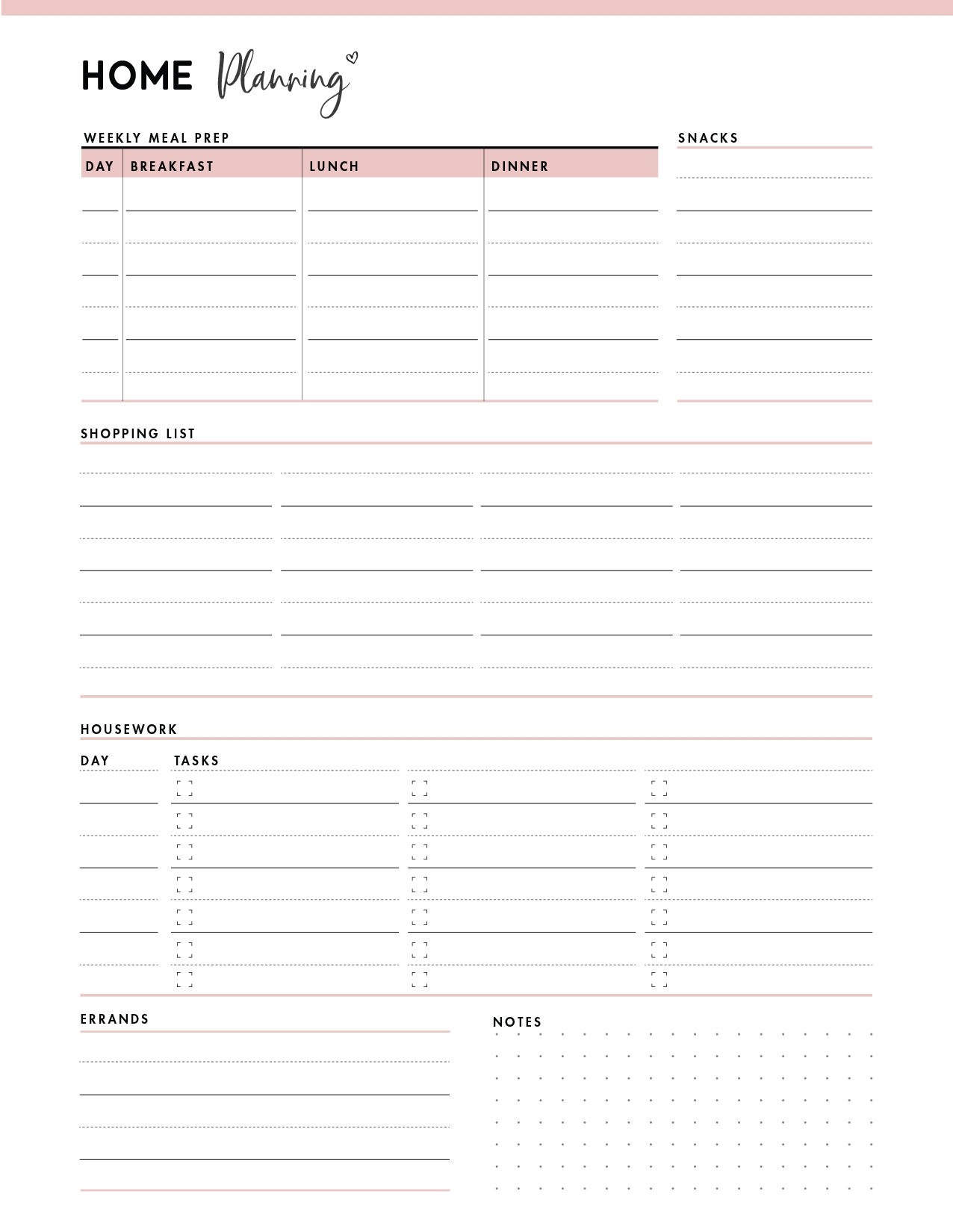 Free Printables Organization Friendly Your Home Made Easy 