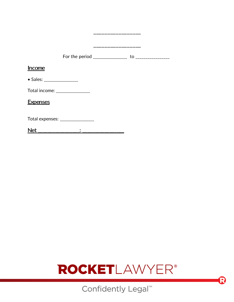 Free Profit And Loss Statement Free To Print Save U0026 Download