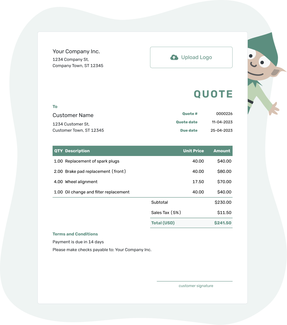 Free Quote Template Business Templates Docelf