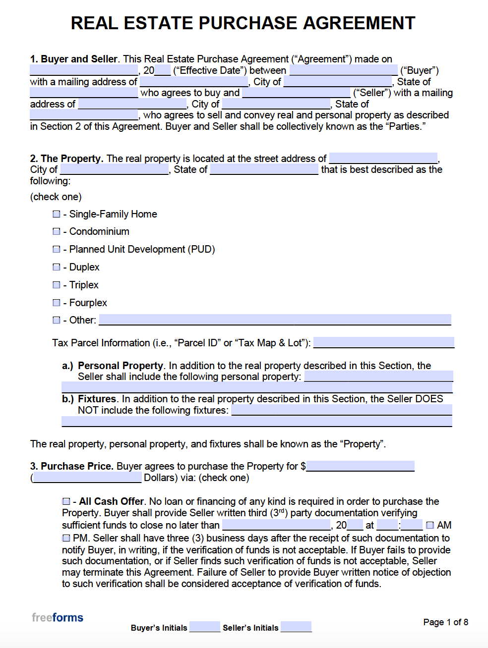 Free Printable Wv Land Contract Forms