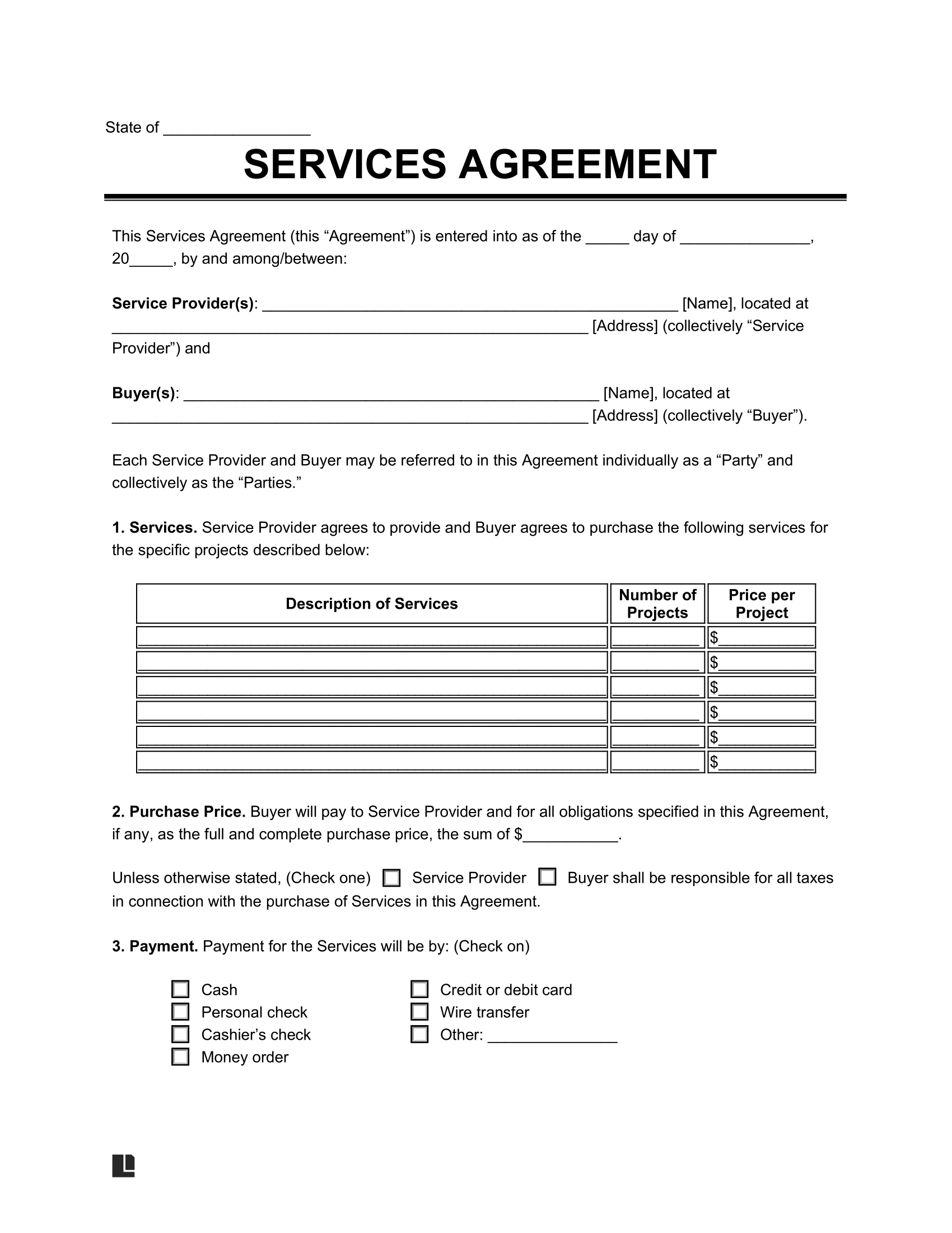 Free Service Agreement Template Generic U0026 25 Types PDF U0026 Word