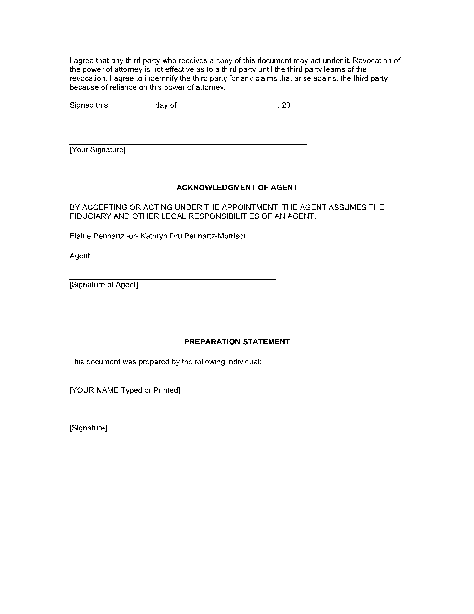 Free Texas Durable Power Of Attorney Forms PDF CocoSign