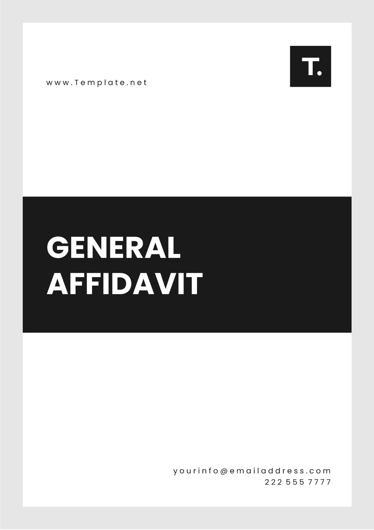 Free Texas General Affidavit Template To Edit Online