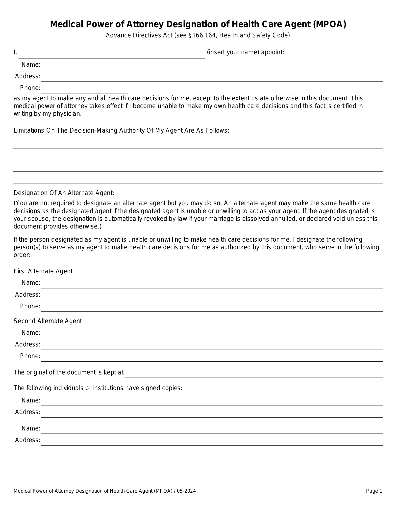 Free Printable Legal Forms For Texas