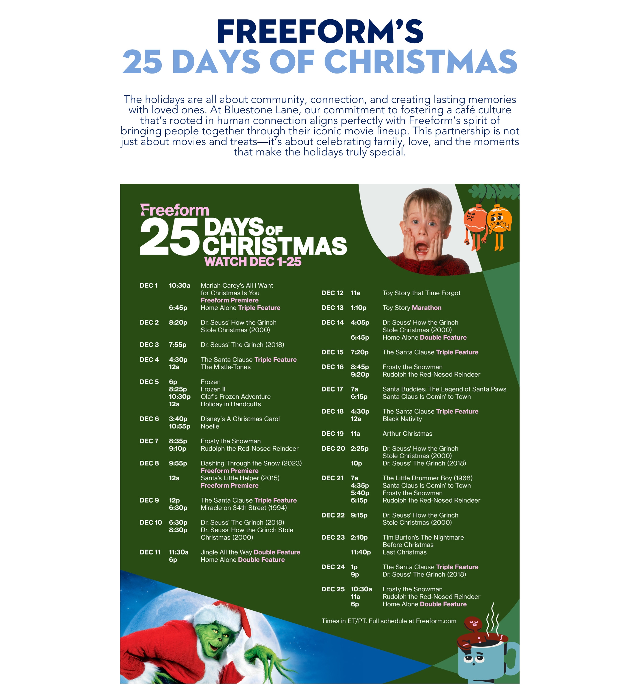 Freeform 25 Days Of Christmas X Bluestone Lane Bluestone Lane