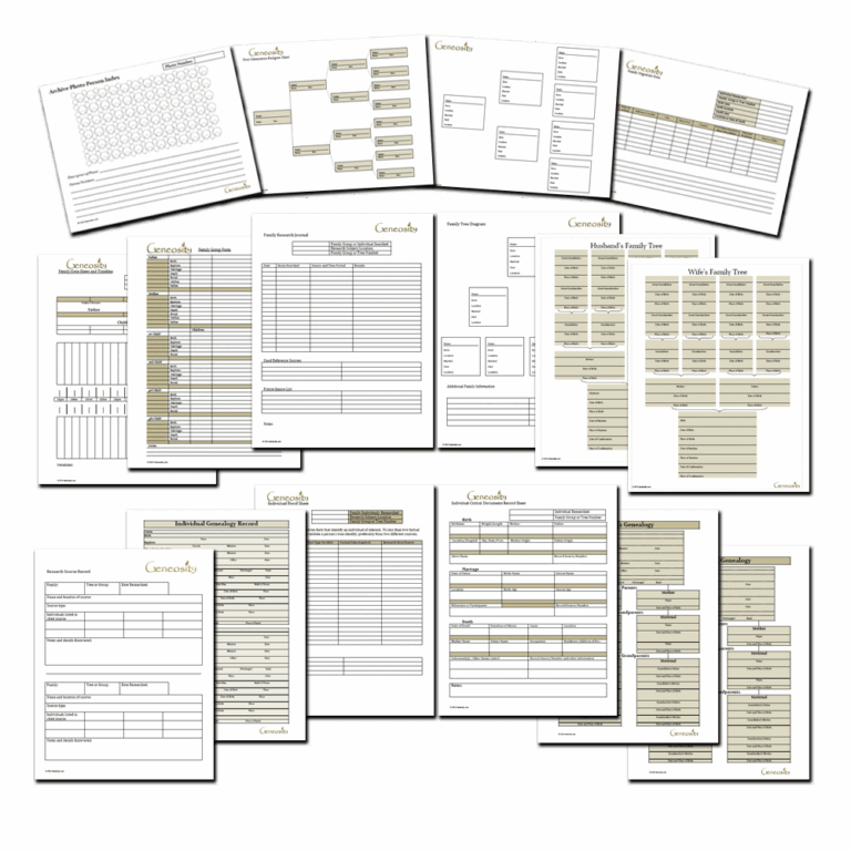 Genealogy Forms Bundle