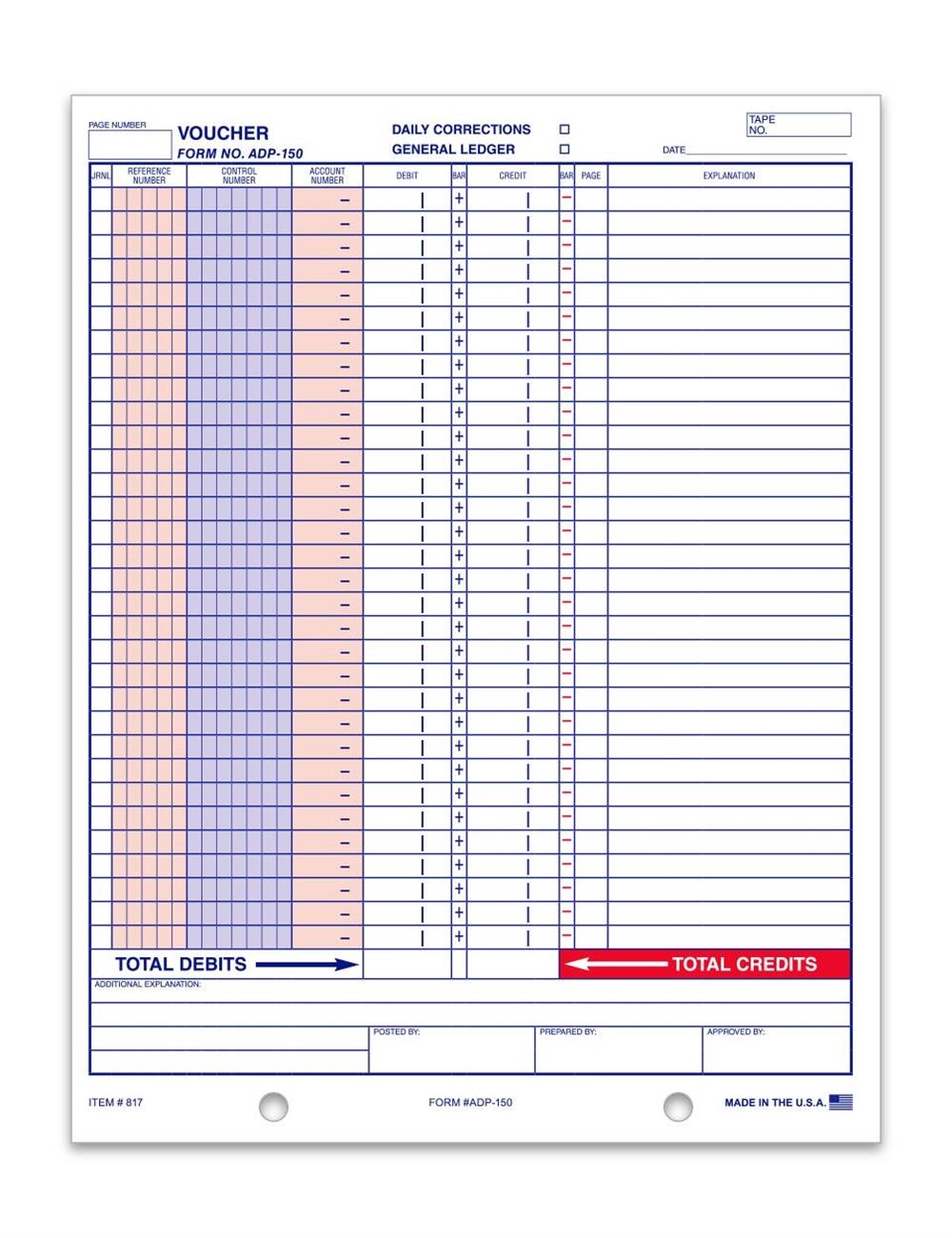 Free Printable General Journal Form