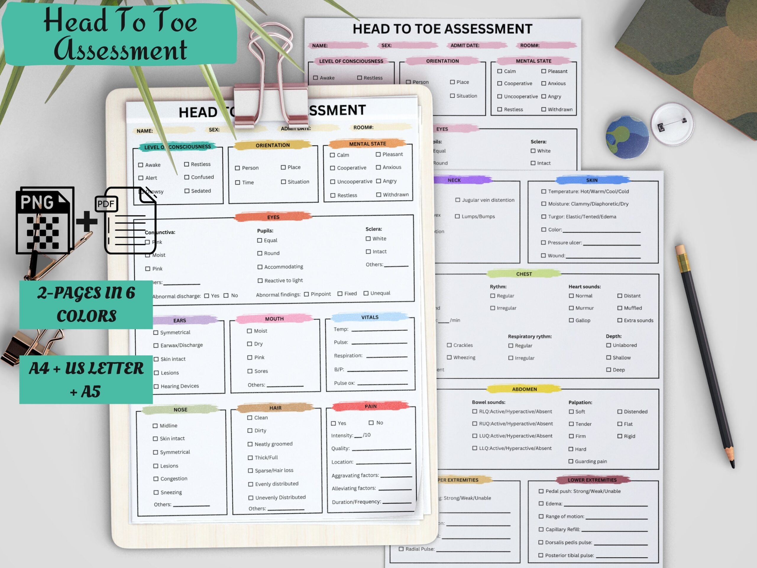 Free Printable Head To Toe Assessment Form