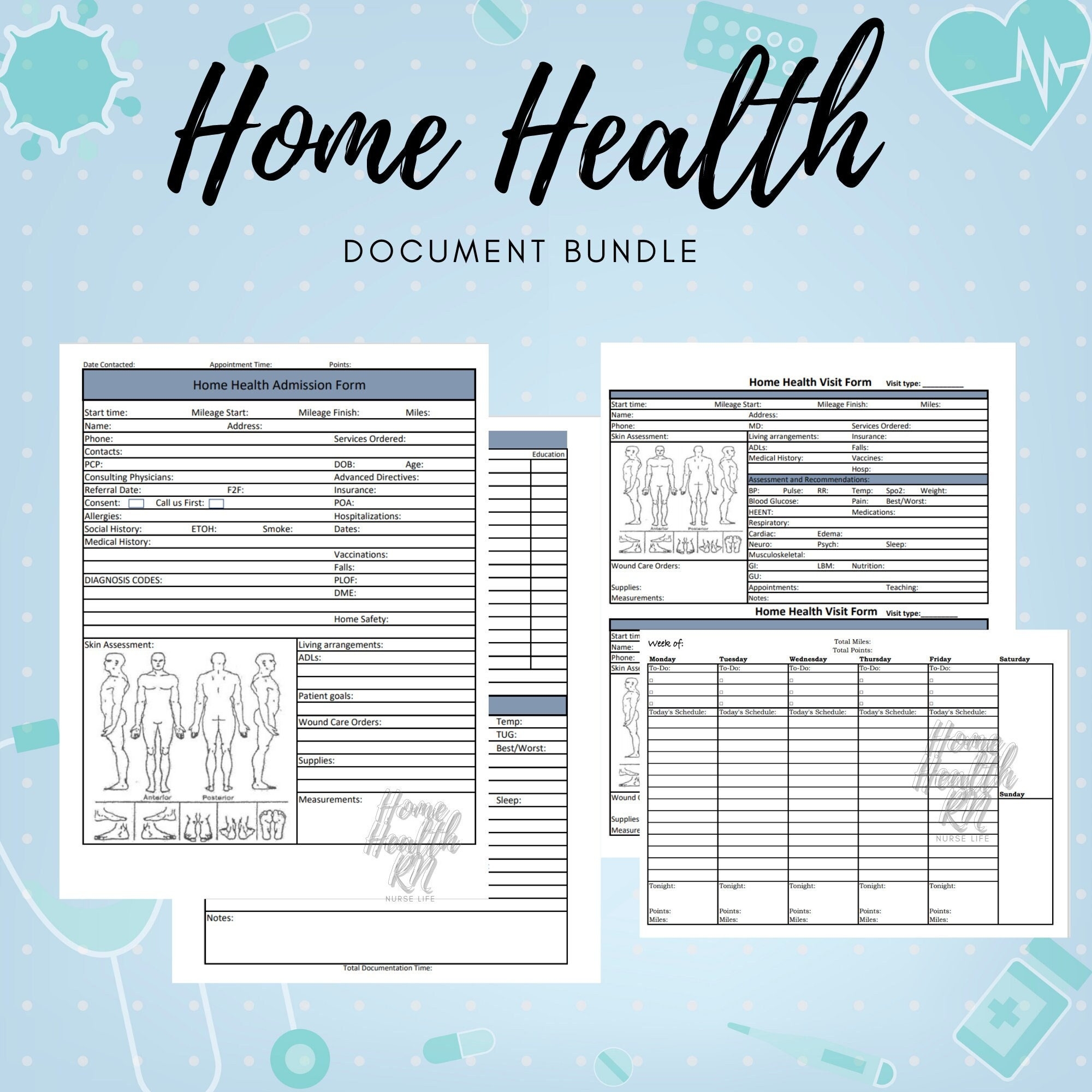 Home Health Nurse Start Of Care Template OASIS Nurse Brain 