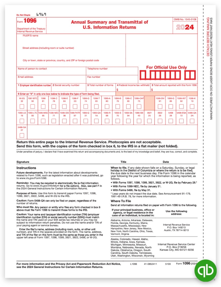 Intuit QuickBooks 1099 NEC Tax Forms Set DiscountTaxForms