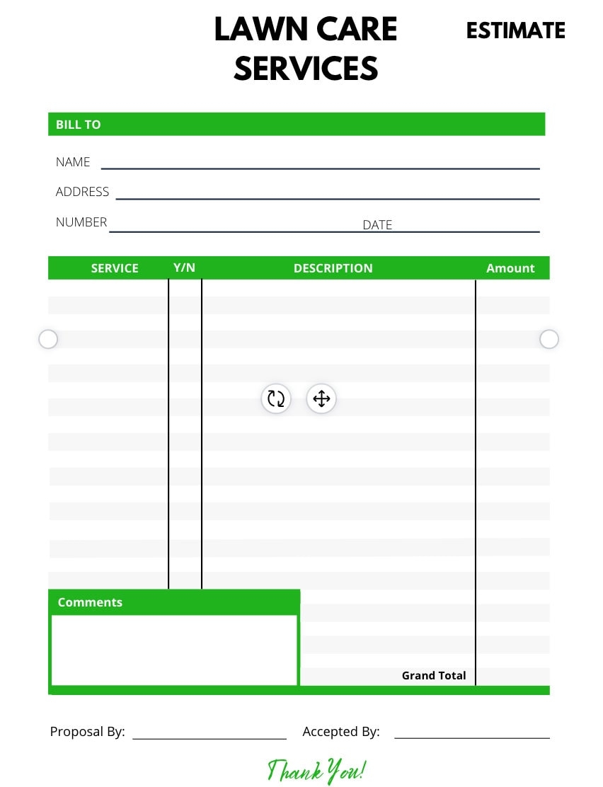 Lawn Care Invoice Template Printable Landscaping Invoice Template Landscaping Invoice Example Landscaping Invoices Forms 