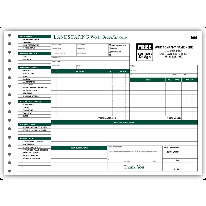 Lawn Care Work Order Printing DesignsnPrint