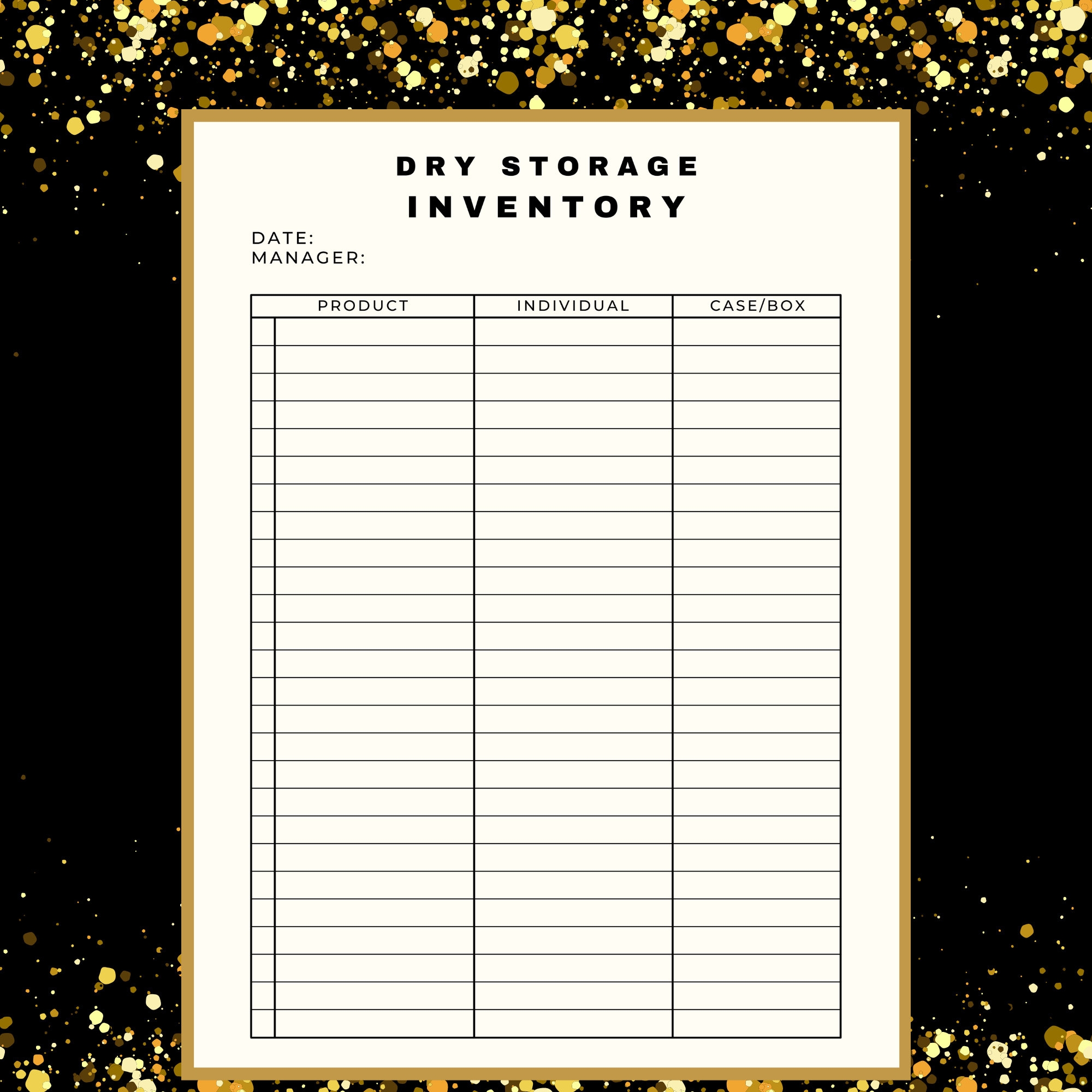 Liquor Ordering Inventory Sheets Etsy