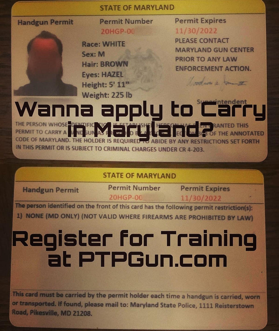 MD Wear U0026 Carry Permit Business Owners Apply Now 