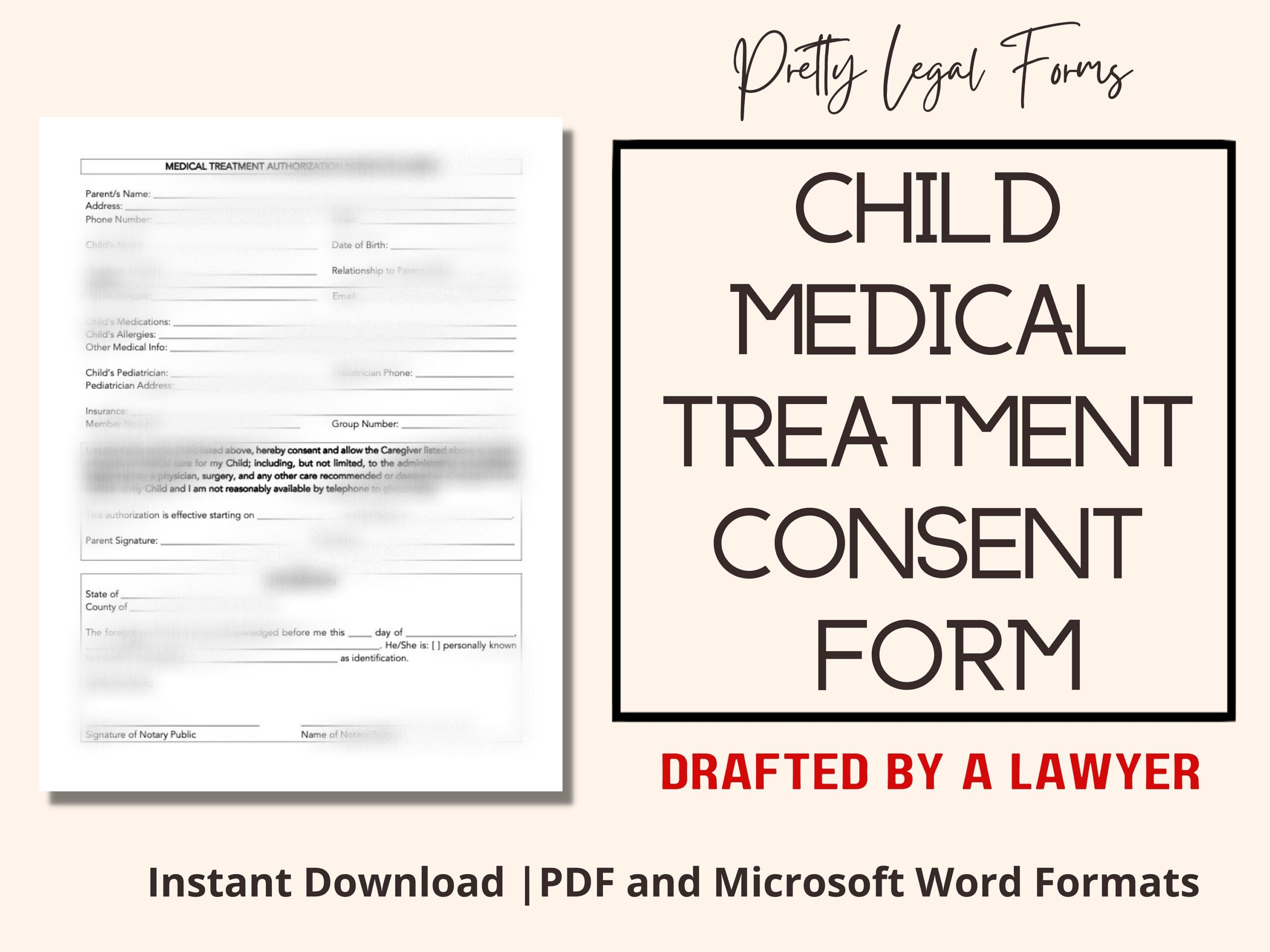 Free Printable Minor Medical Consent Form