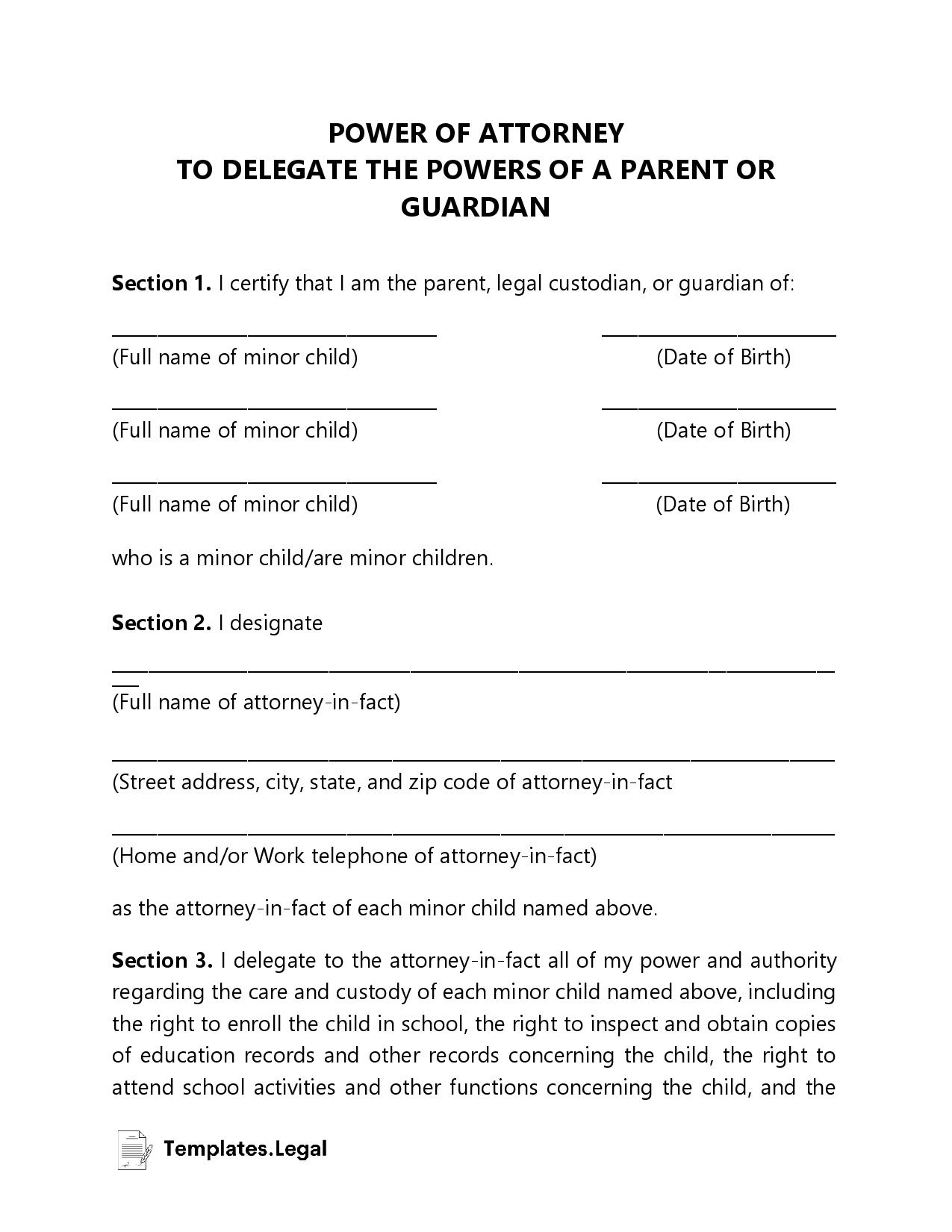 Free Printable Child Guardianship Forms Tn