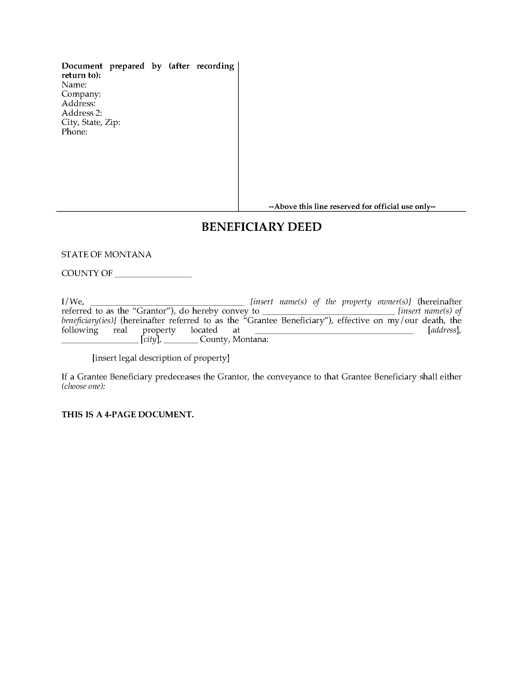 Free Printable Transfer On Death Deed Form New Mexico