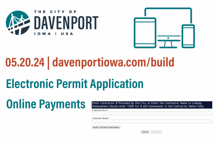 Move To Electronic Permit Application System City Of Davenport