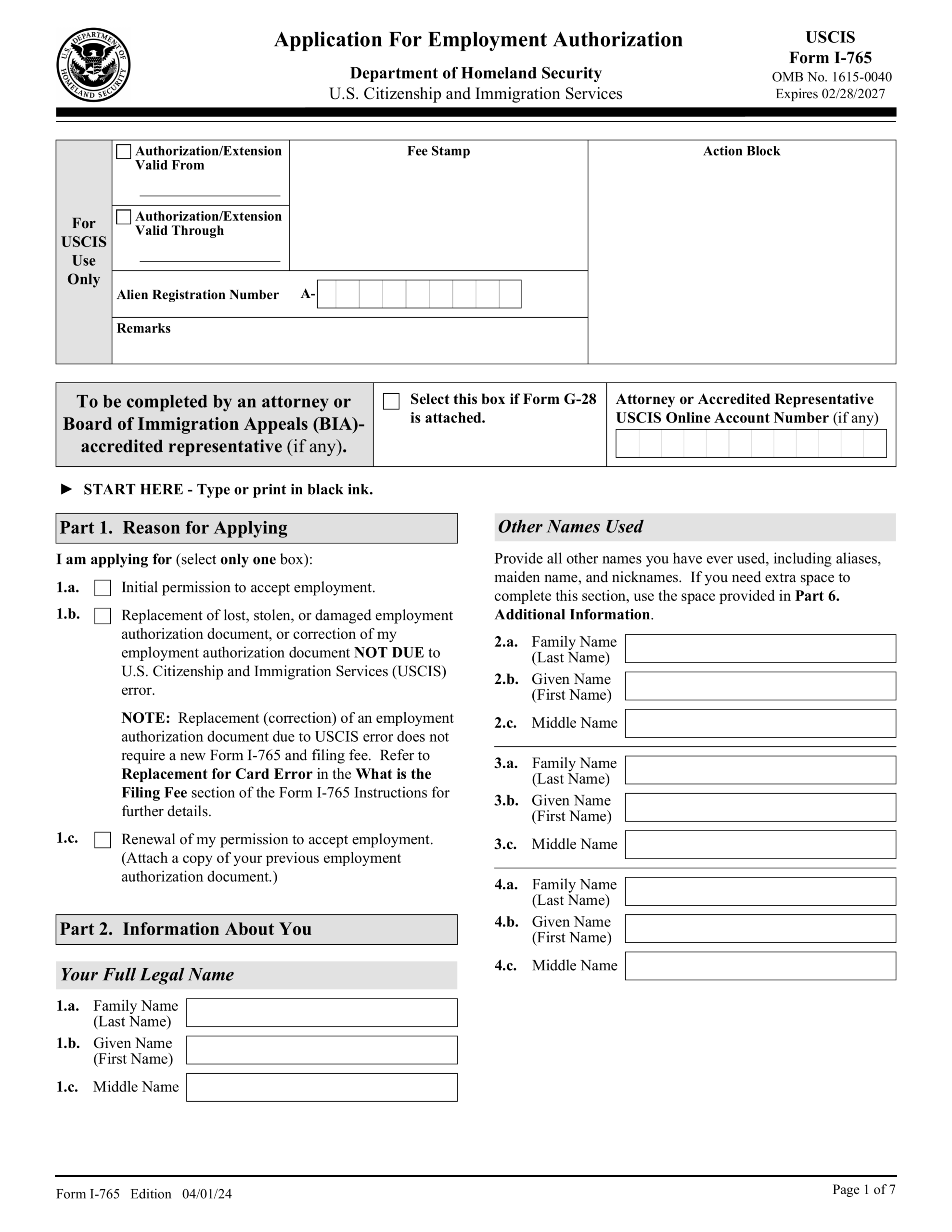 Free Printable Form N 400