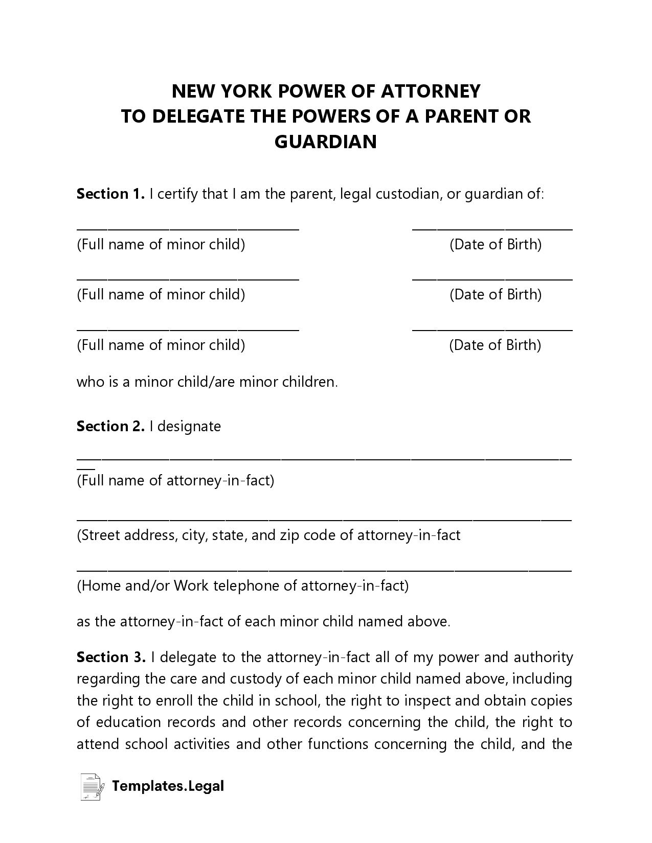 Free Printable Ny Durable Power Of Attorney Form