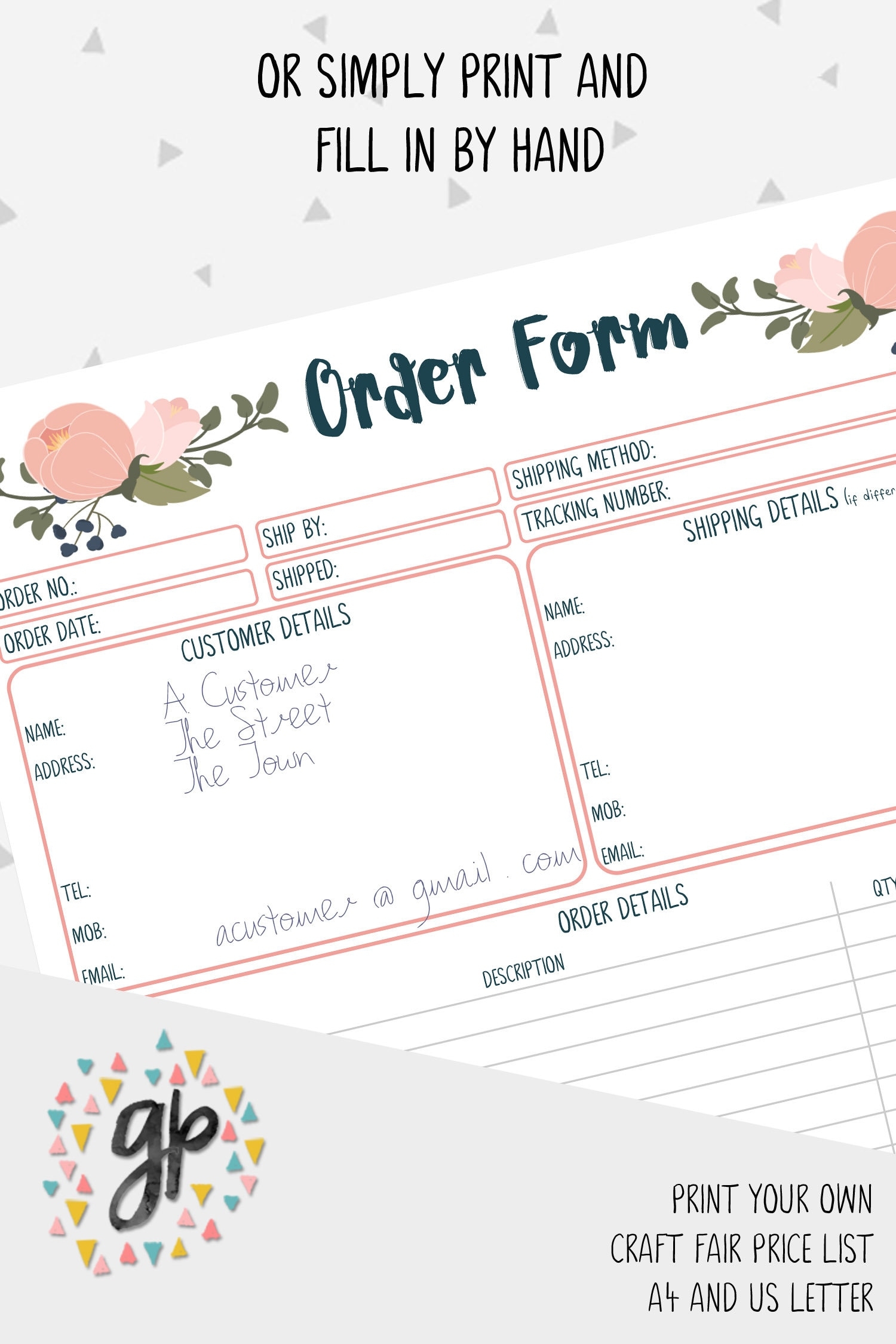 Order Form Printable For Business Client Order Form Printable 