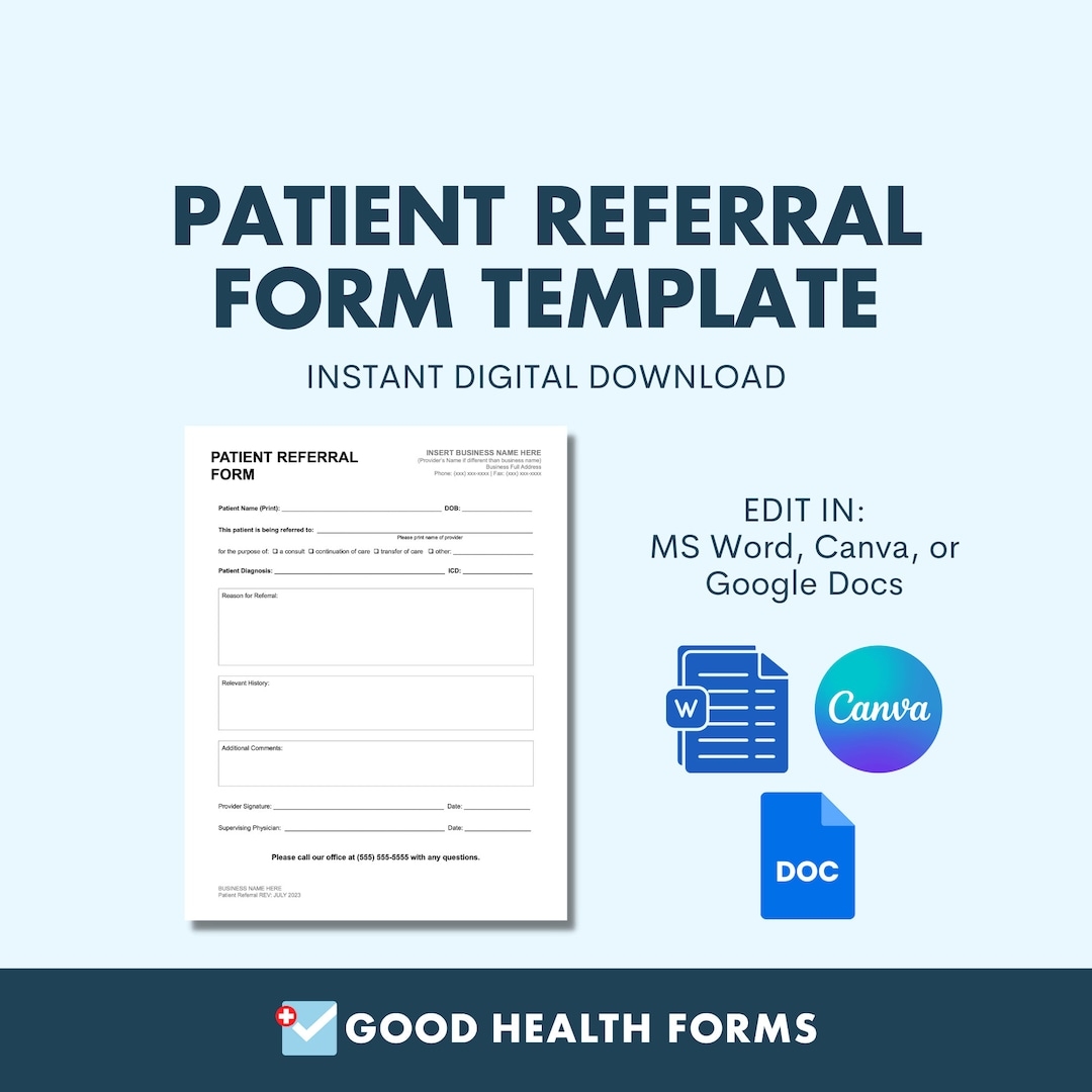Free Printable Patient Referral Forms