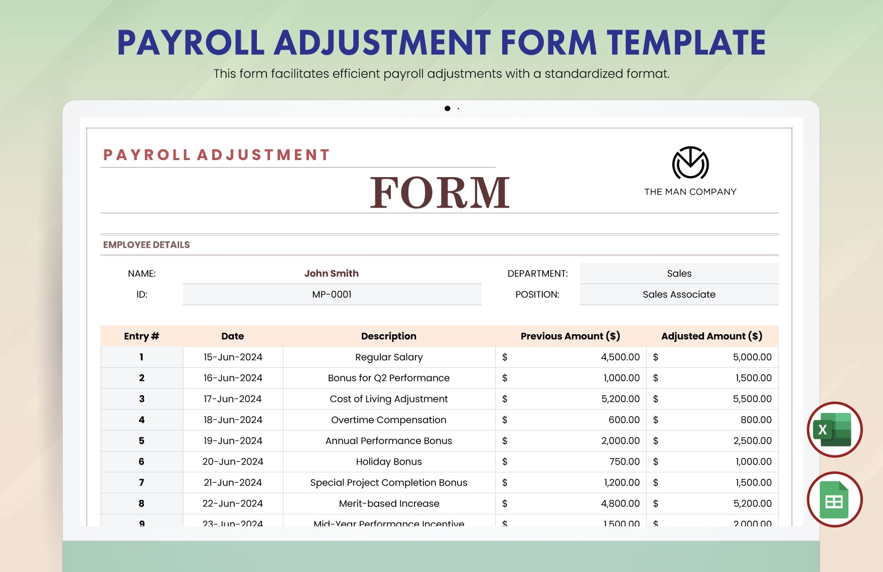 Free Printable Payroll Change Form