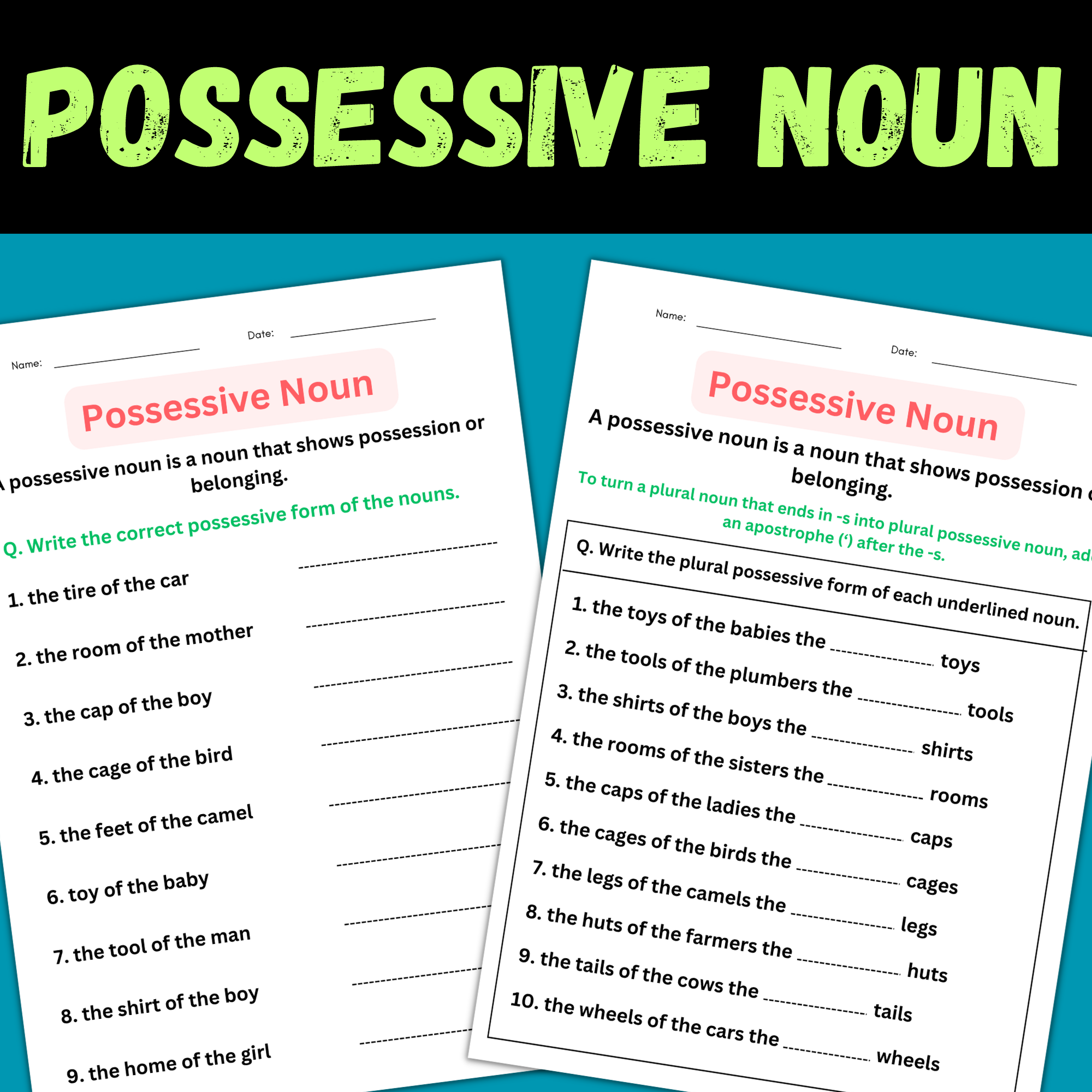 Possessive Nouns Worksheets With Answers Digital And Printable For Grade 4 5 Made By Teachers