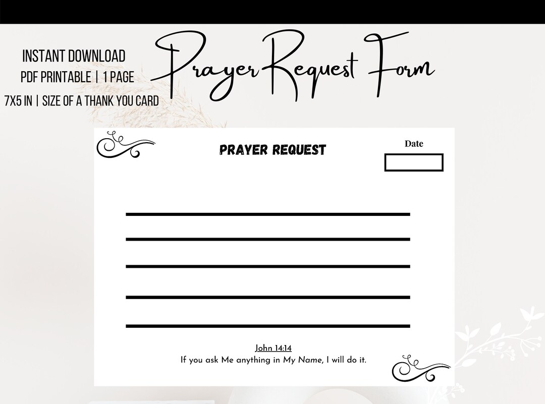 Prayer Cards Prayer Request Prayer Box Prayer Journal Etsy Shop Etsy Printable Etsy