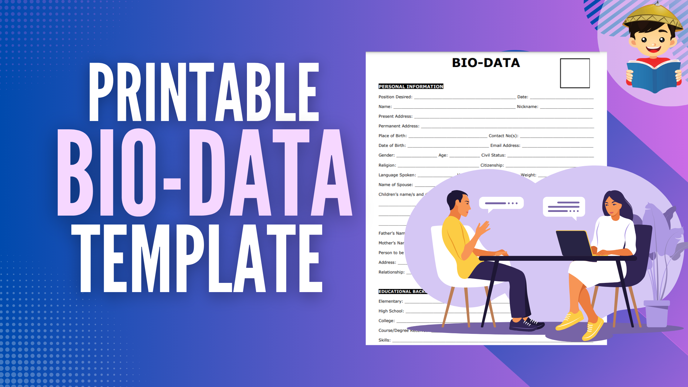 Printable Biodata Form Philippines PDF Free Download FilipiKnow