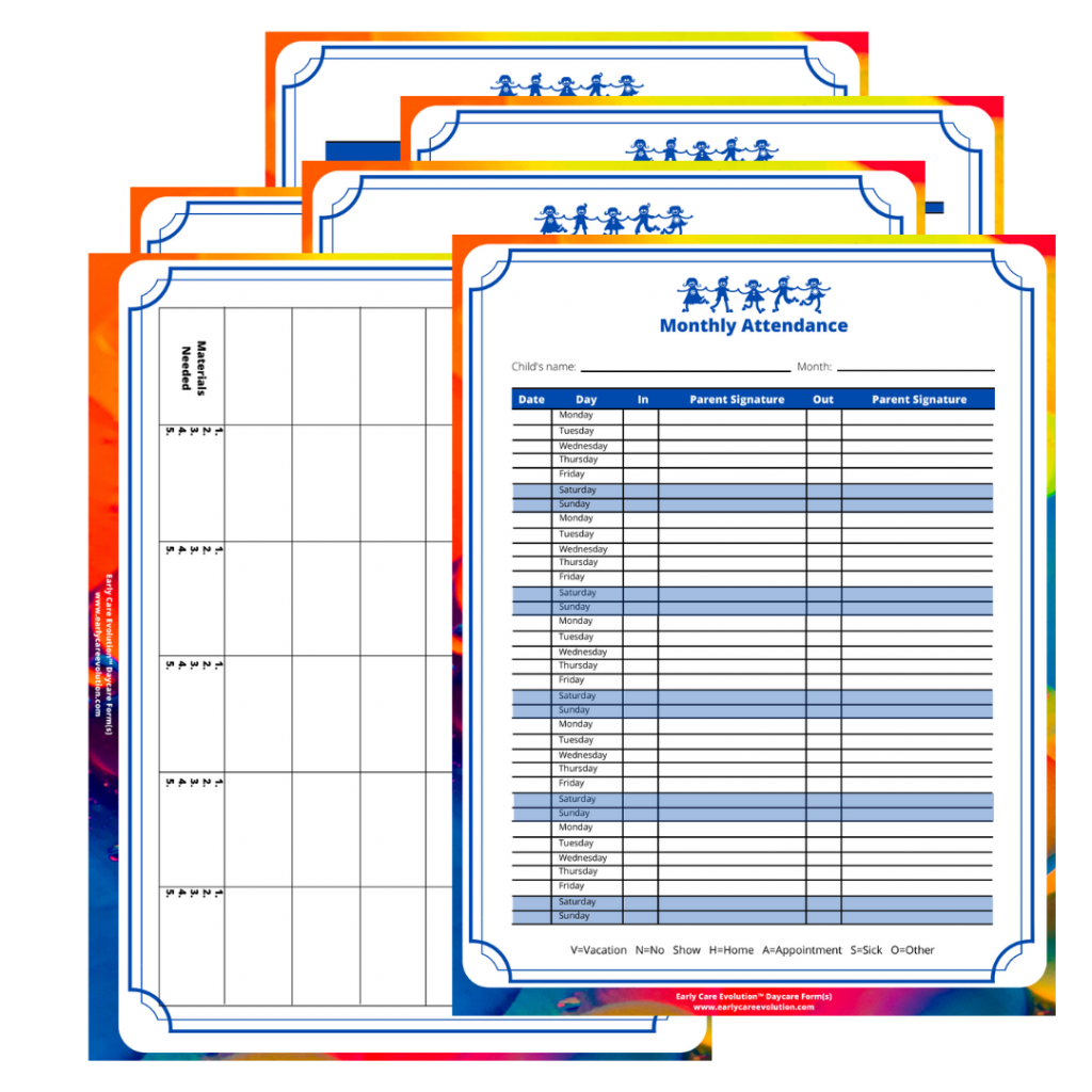 Free Printable Daycare Forms For Toddlers