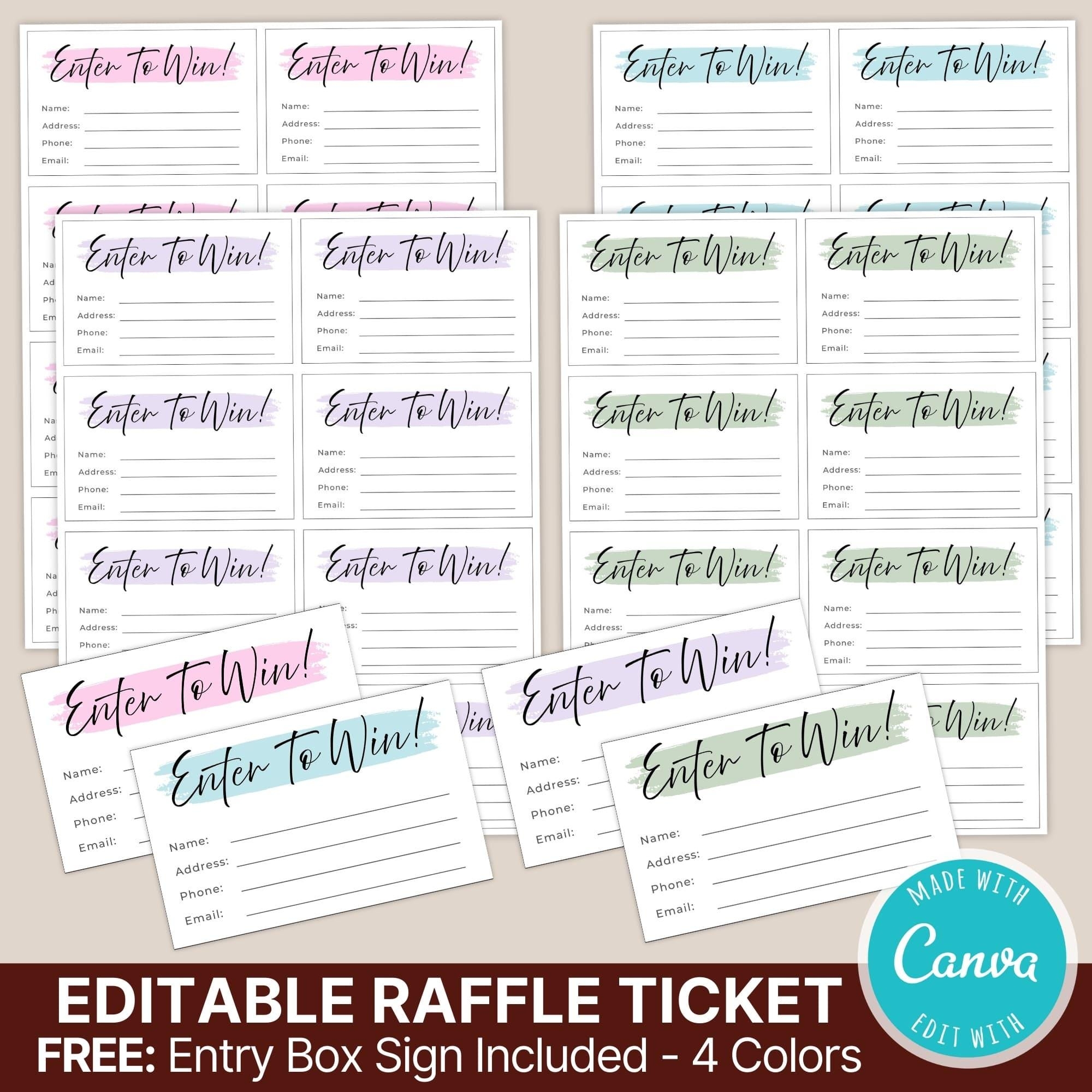 Printable Entry Form Etsy