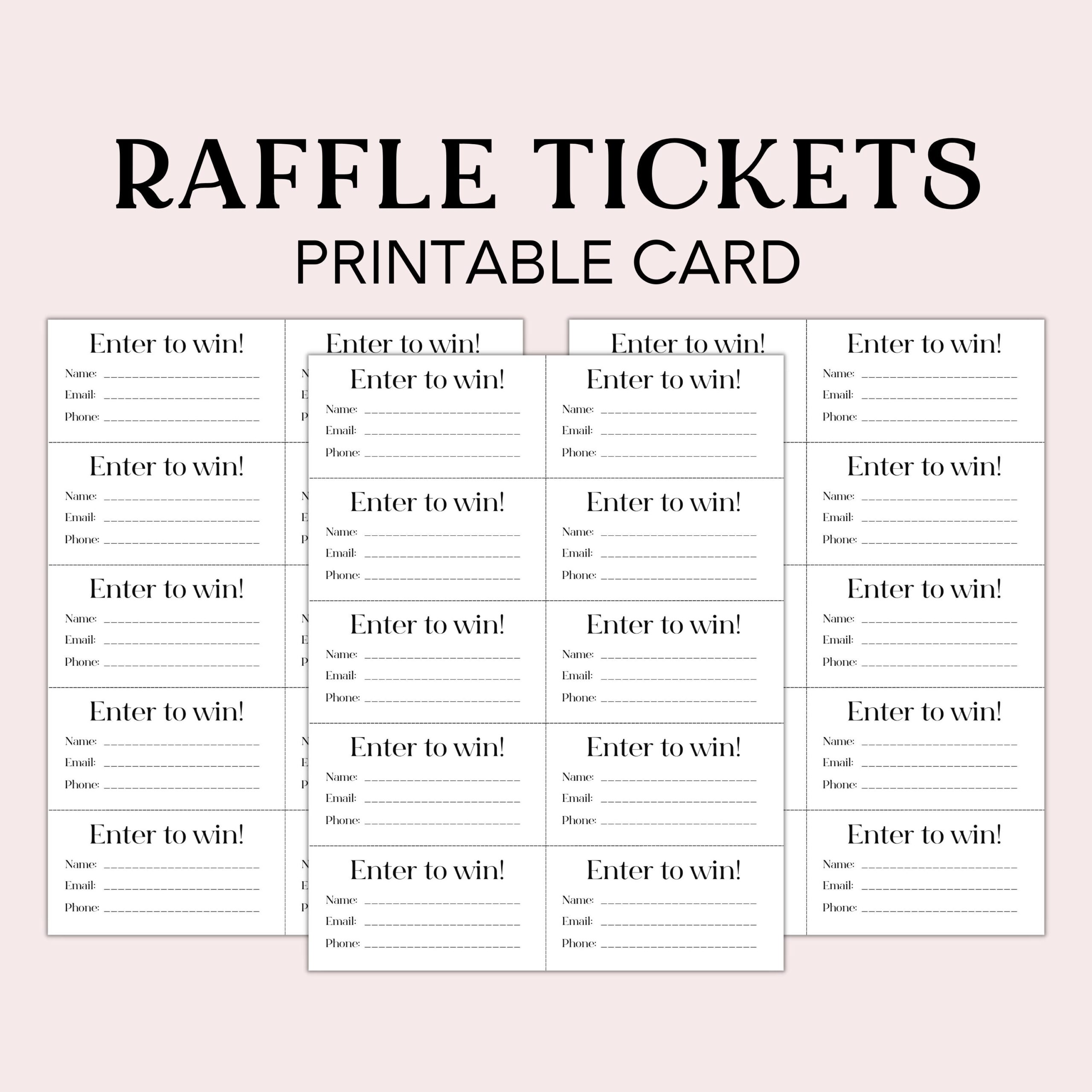 Printable Entry Form Etsy