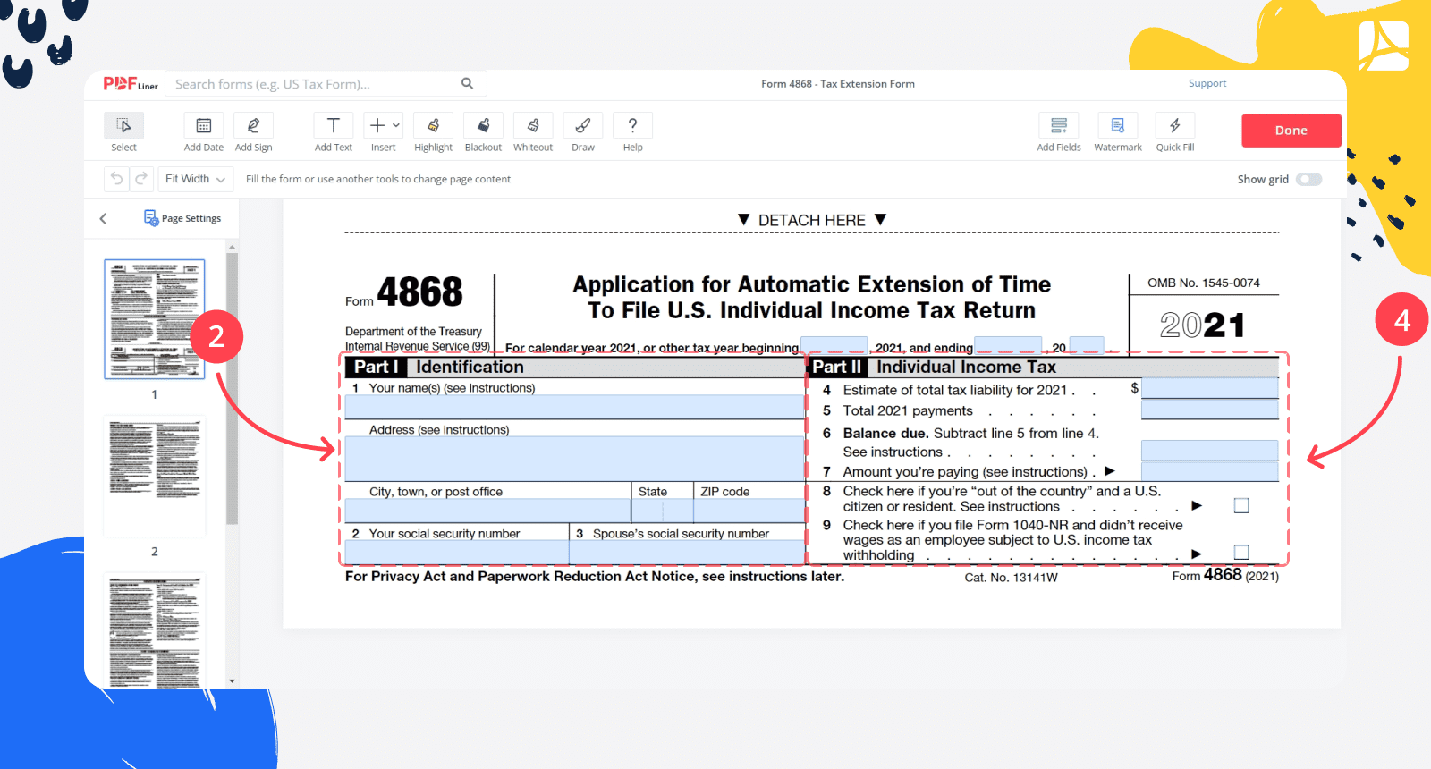 Printable Form 4868 Printable Design Resources