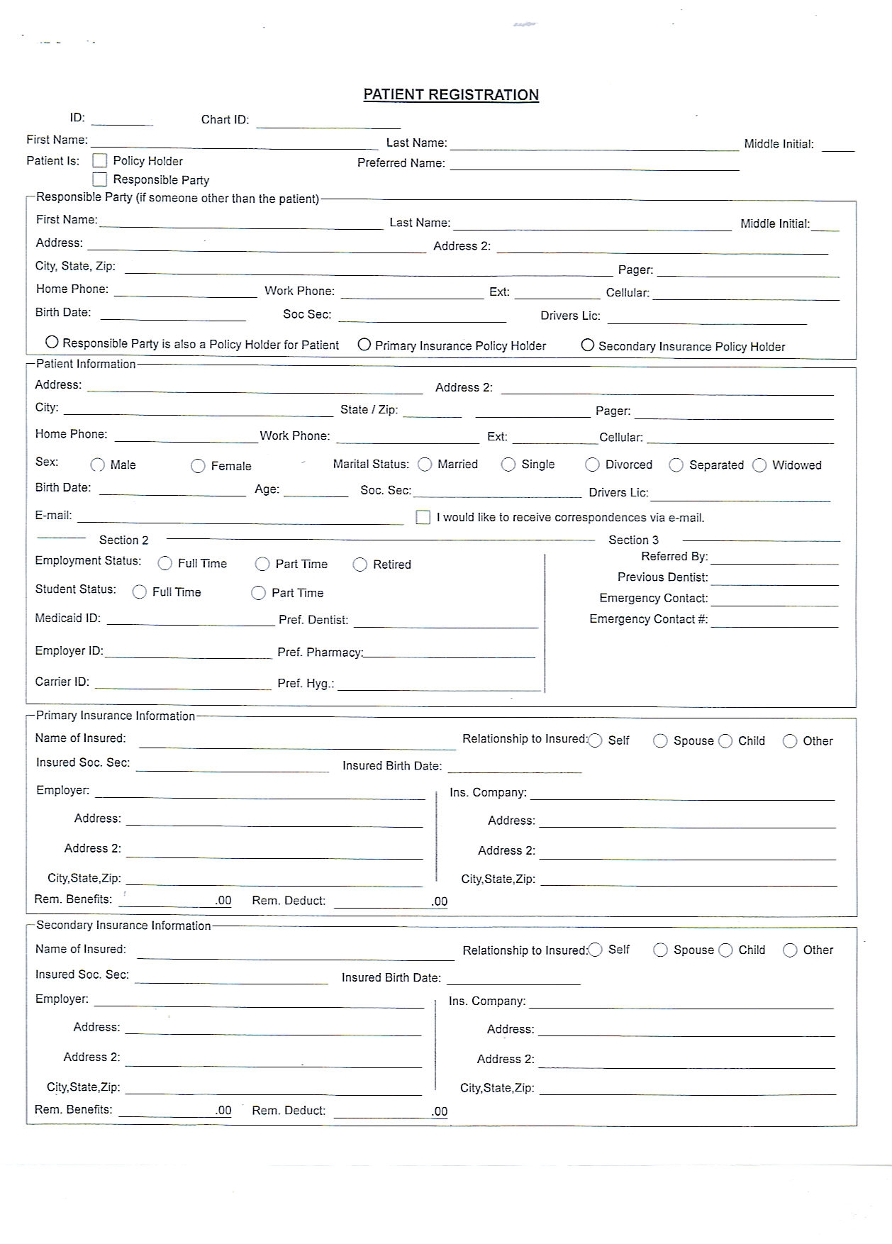 Free Printable Dental Hipaa Forms