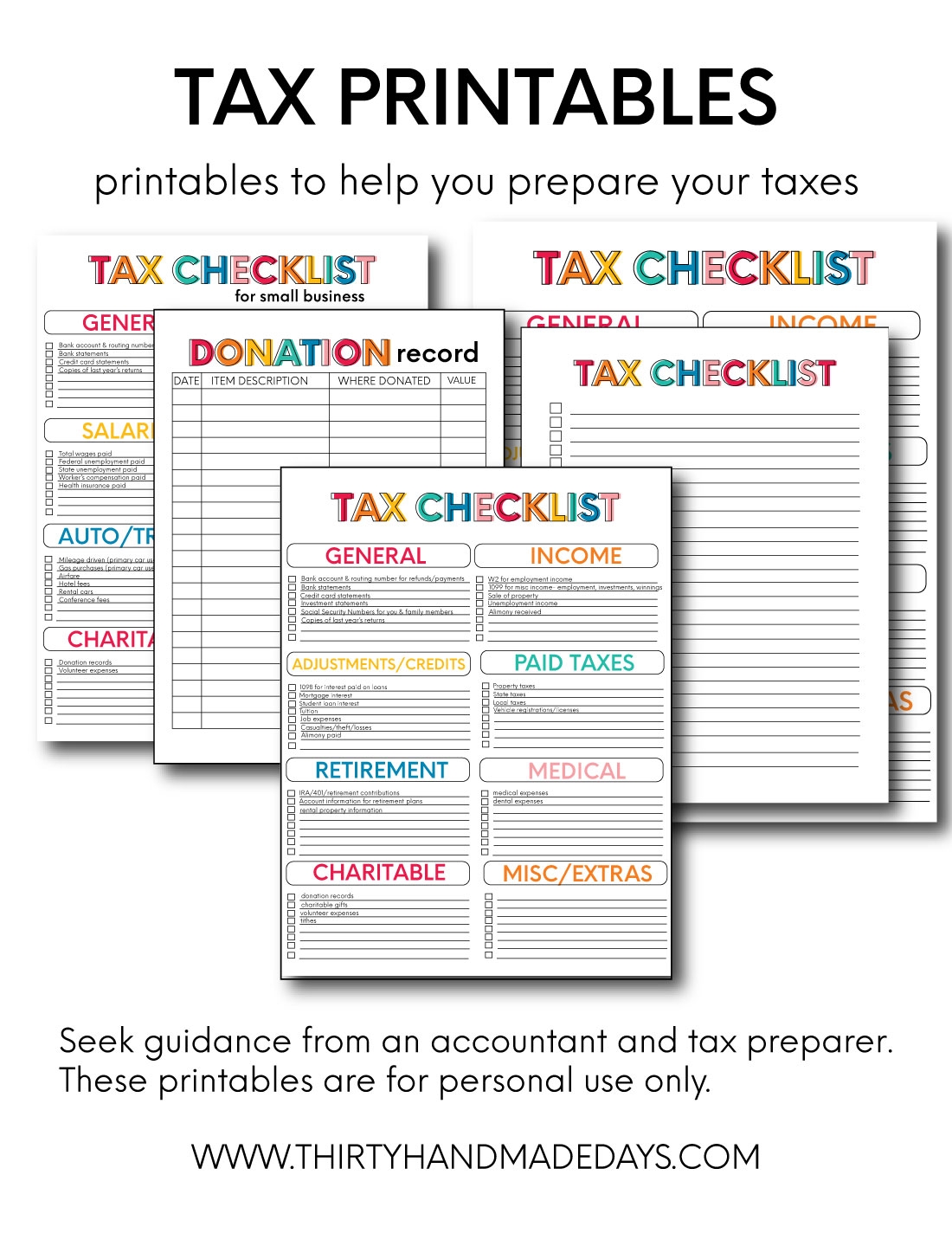 Fillable And Printable Old Tax Forms Free