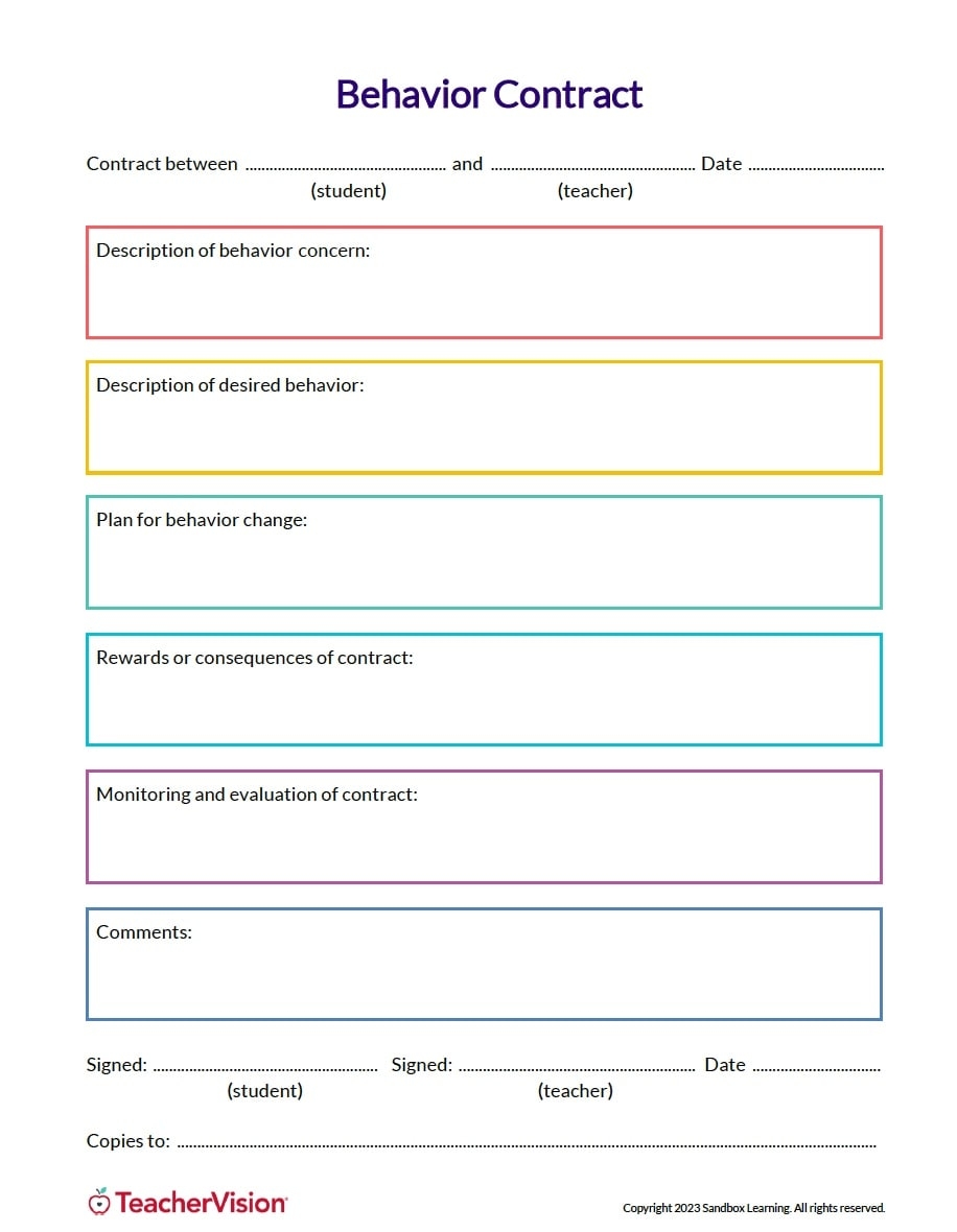 Printable Teacher Forms For The Classroom TeacherVision