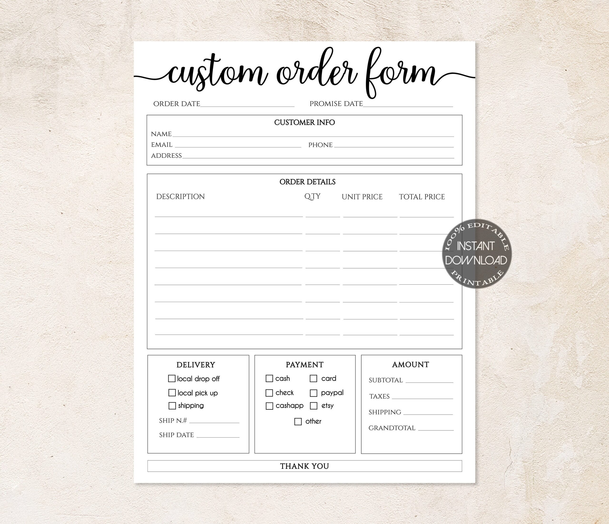 Senegence Order Form Etsy Australia