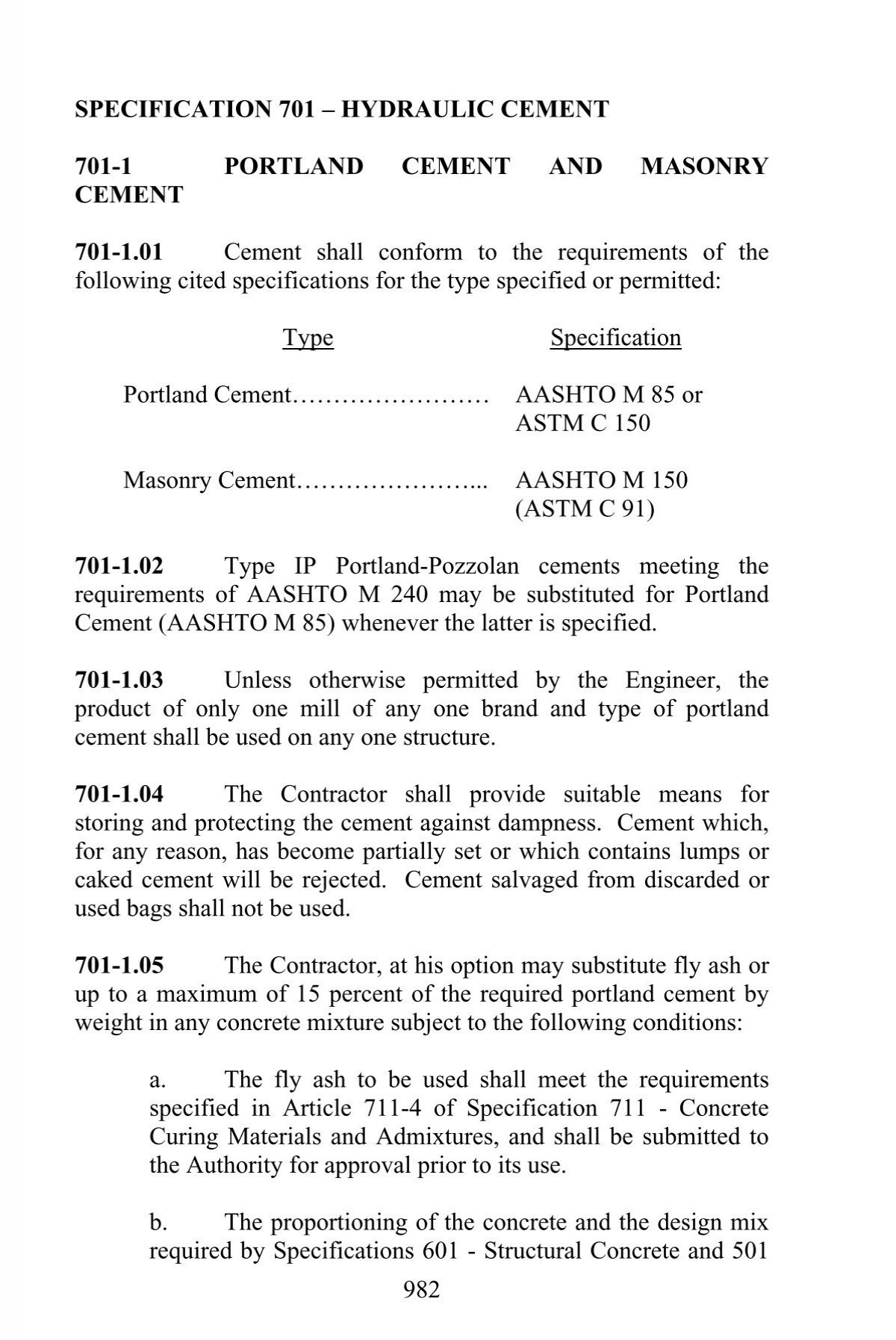 Standard Specification Of Road And Bridge Construction 2005 DTOP