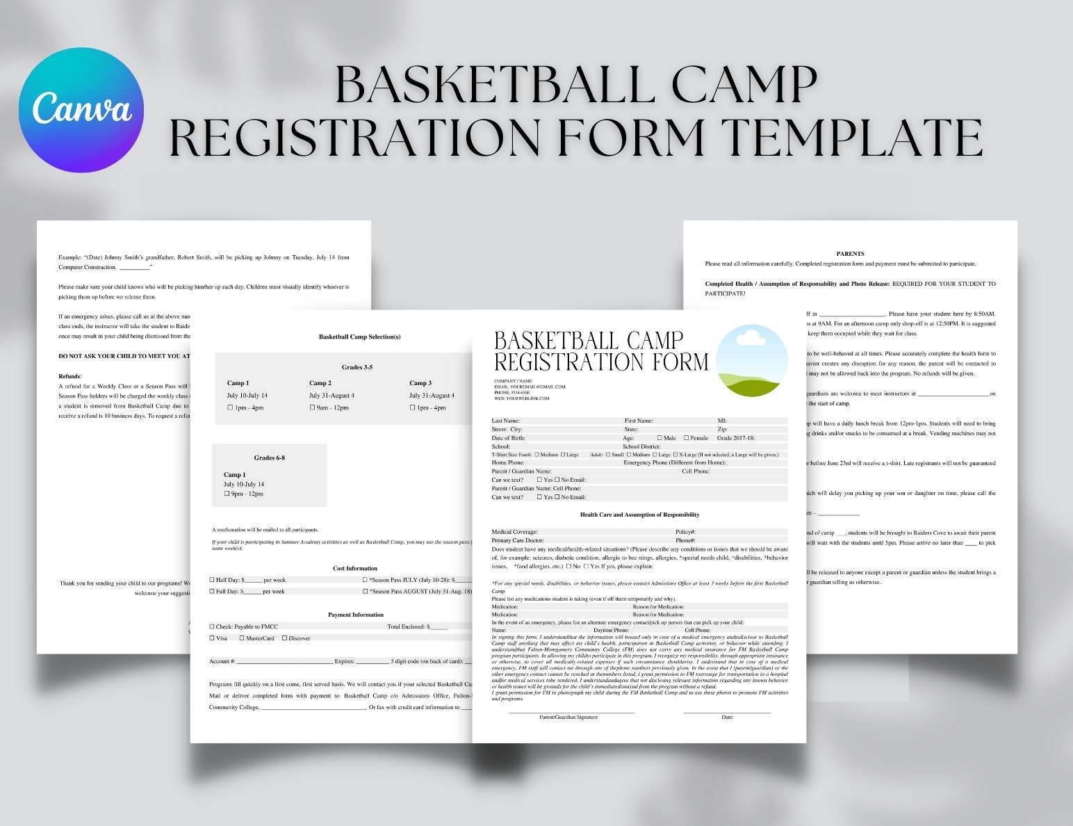 Free Printable Dance Camp Registration Forms