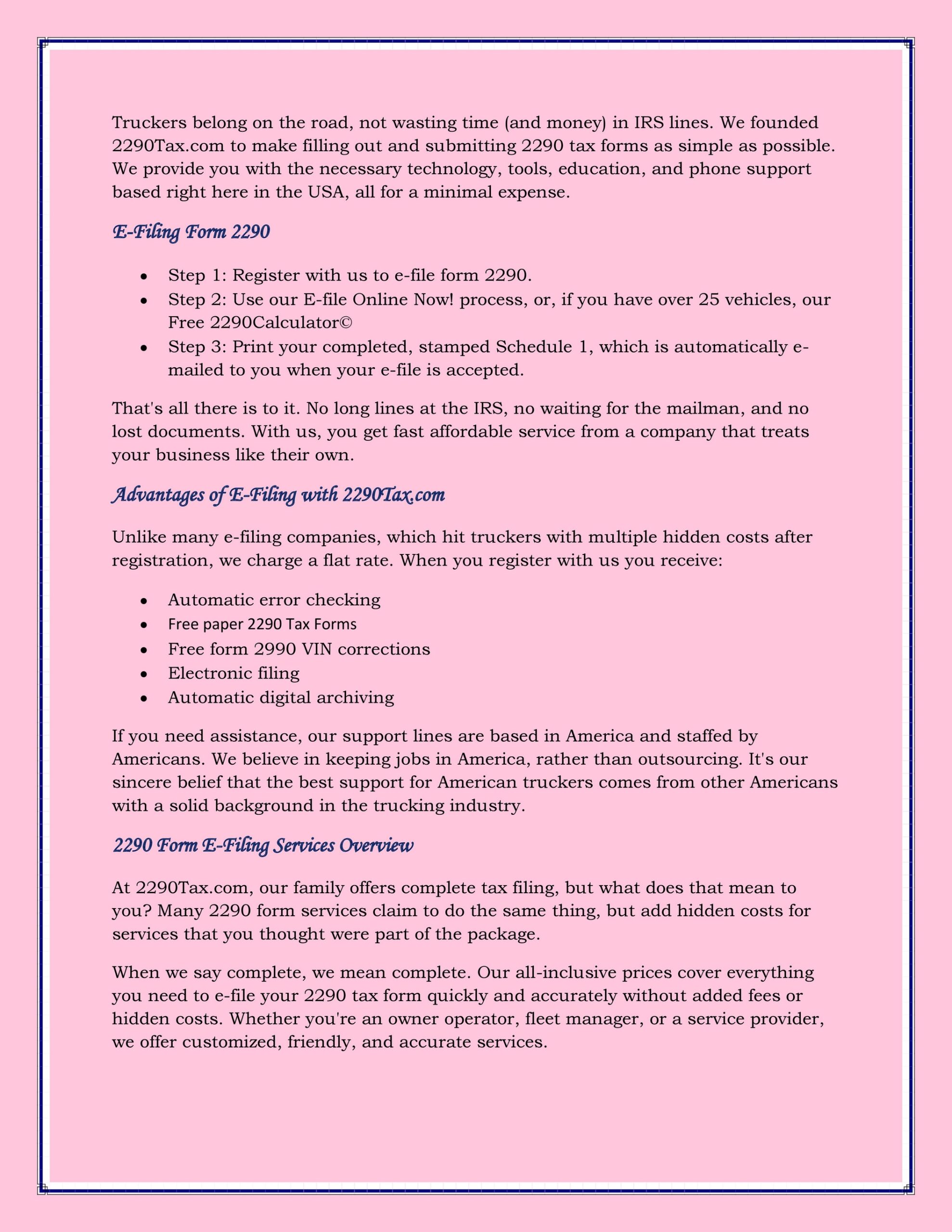 Taxonline Form 2290 Instructions Page 2 3 Created With Publitas