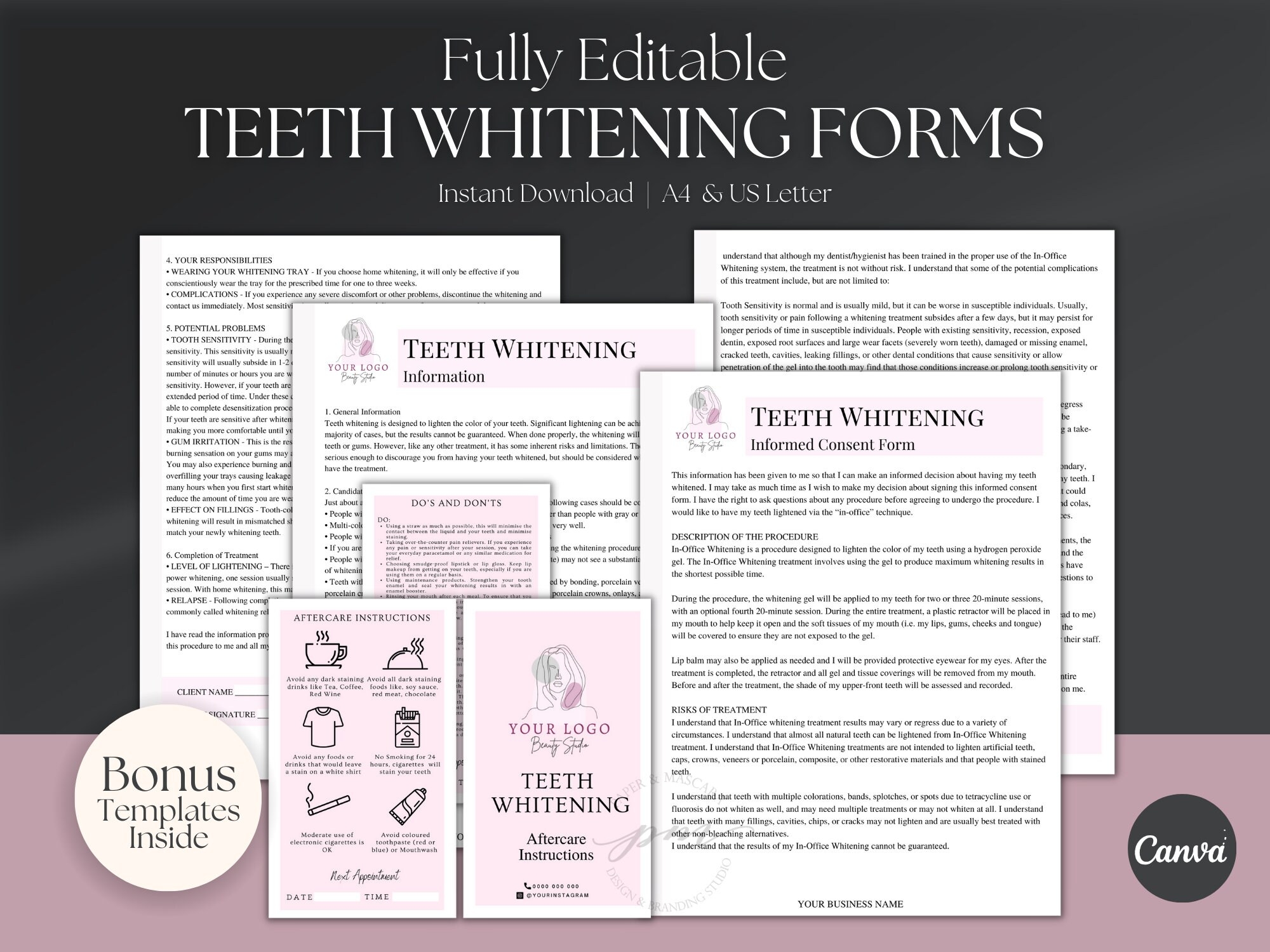 Printable Template Free Teeth Whitening Consent Form