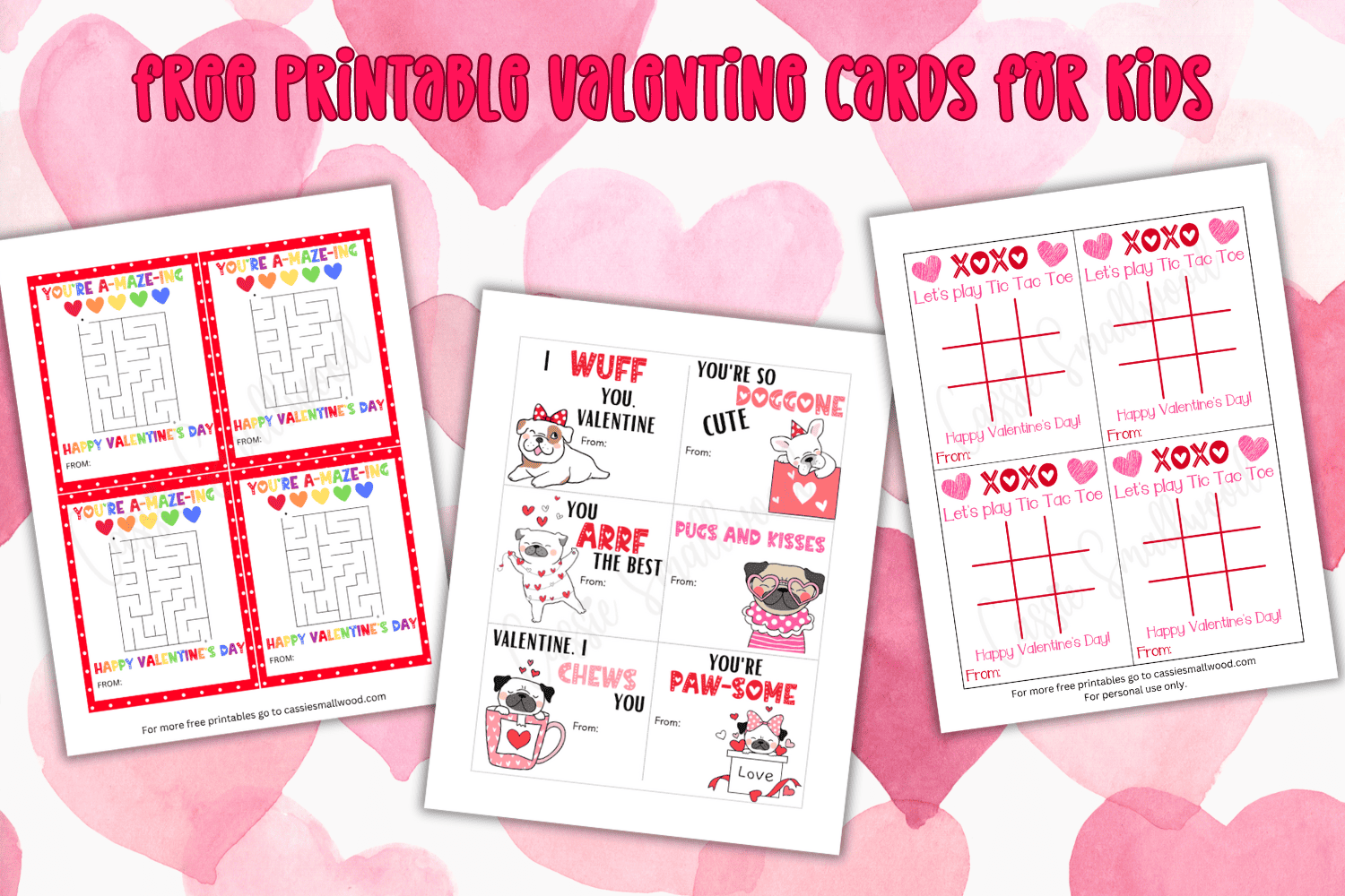 Free Printable Teacher Valentne Cards Form.Pdf