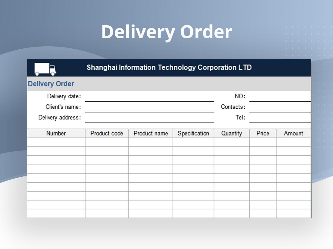 Top 10 Free Sales Order Form Template Excel Download WPS Office 