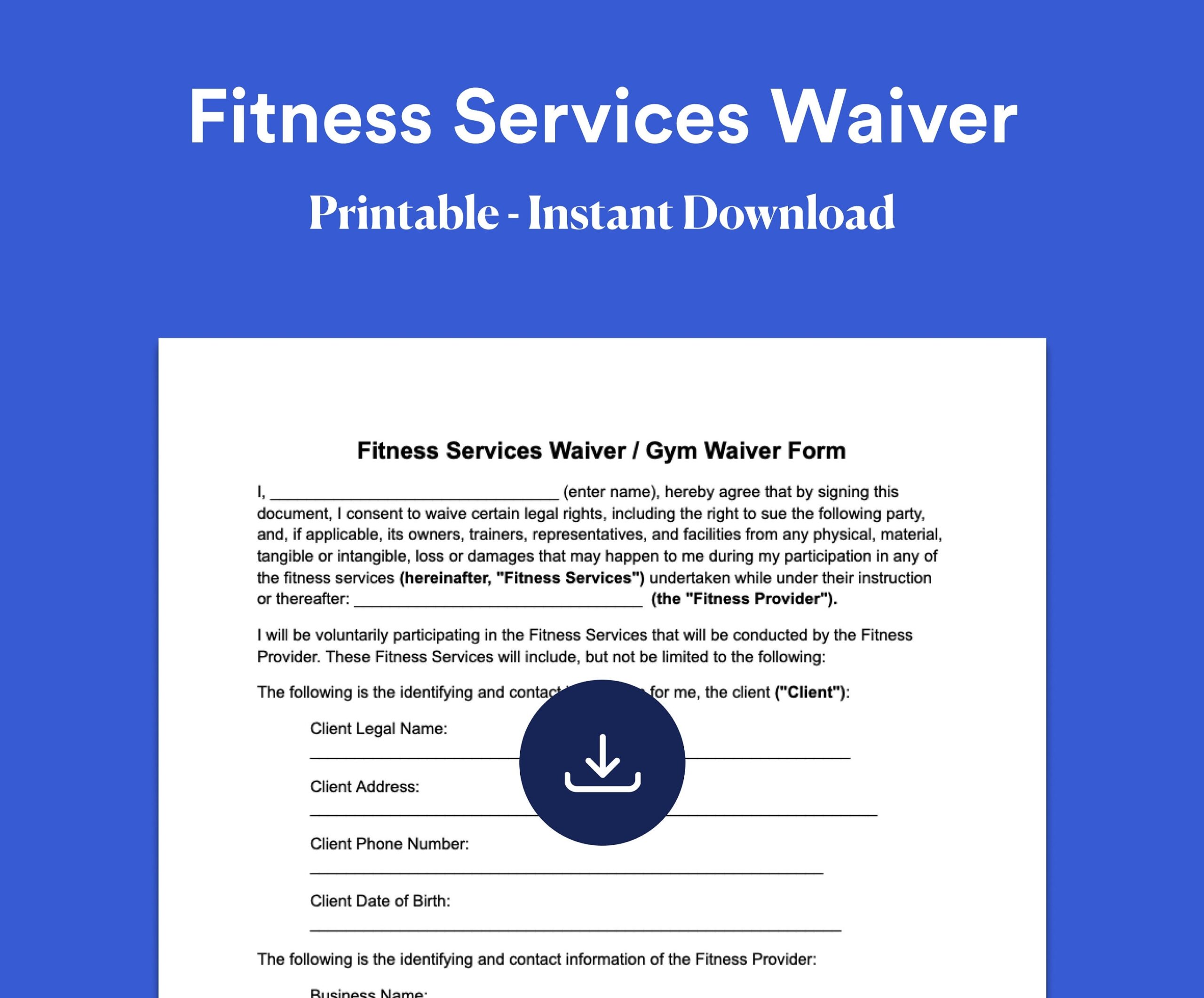 Homeowner Free Printable Trampoline Waiver Form