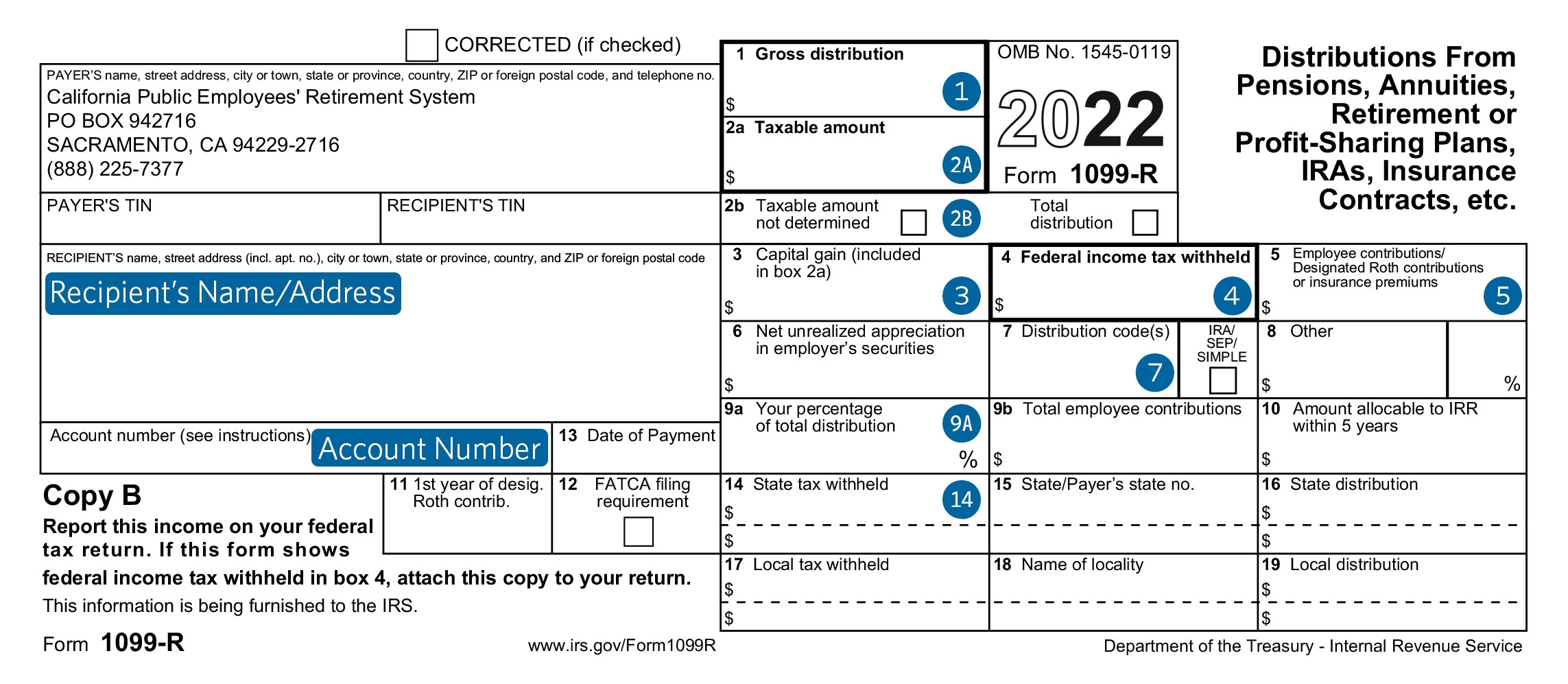 Understanding Your 1099 R Tax Form CalPERS Worksheets Library