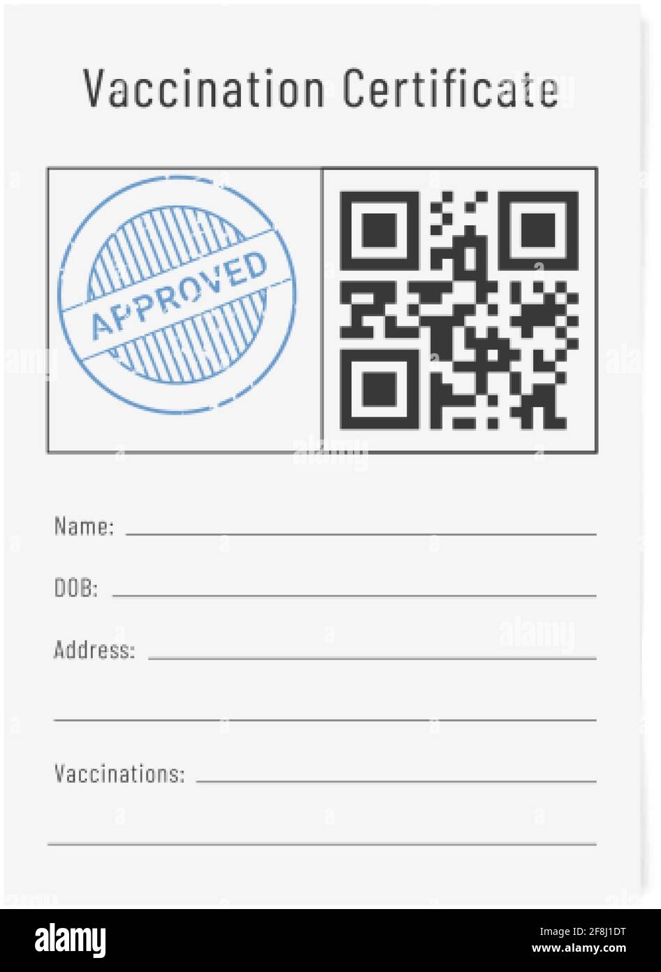 Vaccine Passport Flu Shots Record Card International Certificate Of Vaccination Stock Vector Image U0026 Art Alamy