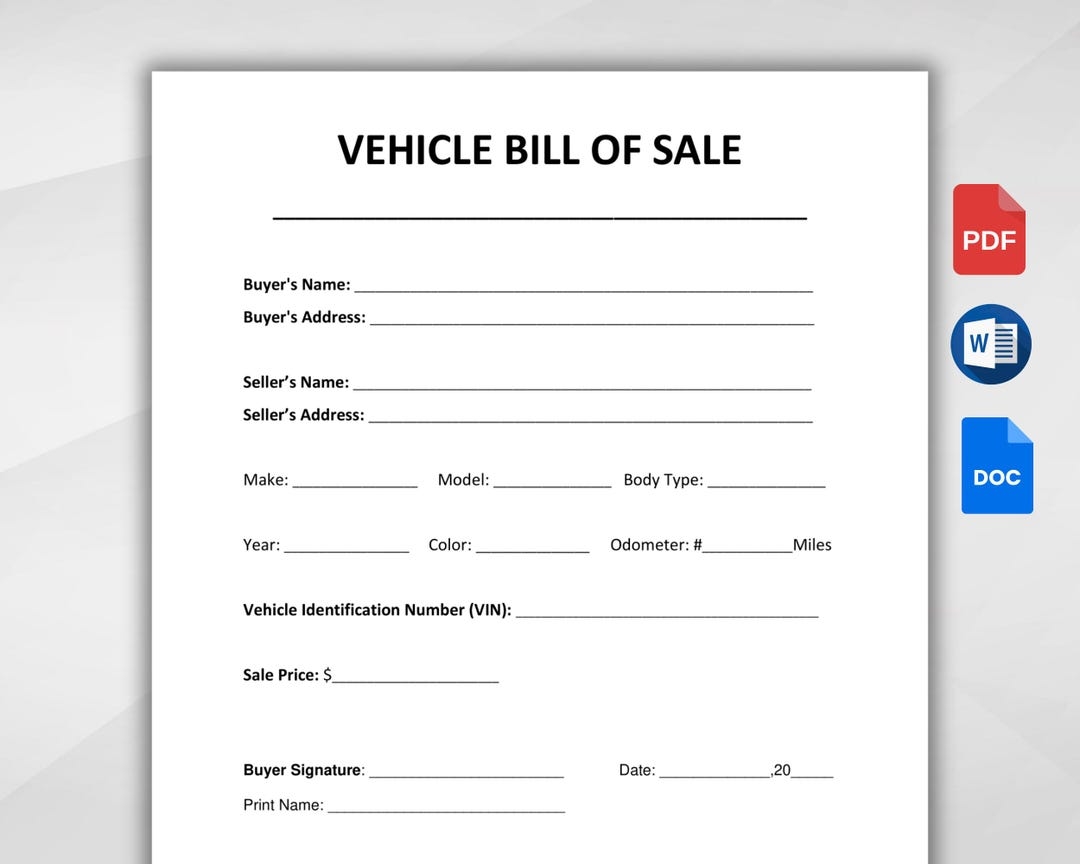 Jewelry Bill Of Sale Form Free Printable